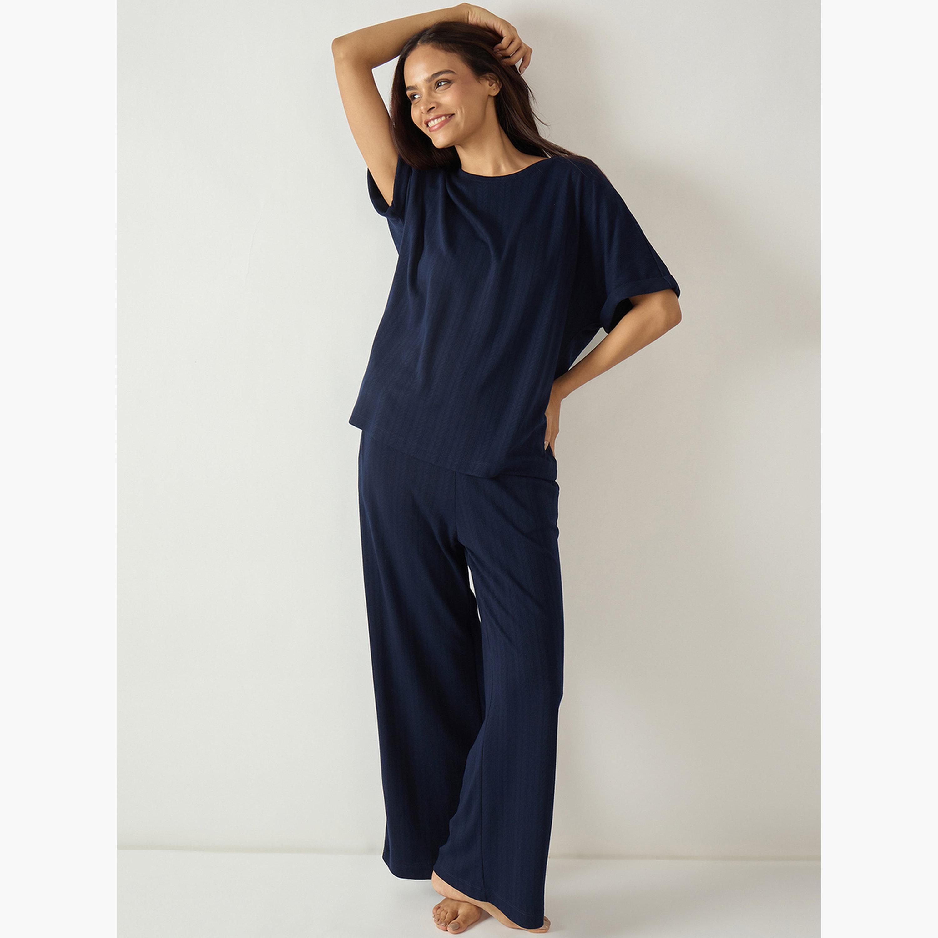 Femmella Women Relaxed Fit Top and Pants Lounge Set-women-clothing-nightwear-pyjamas-longsets-image-4