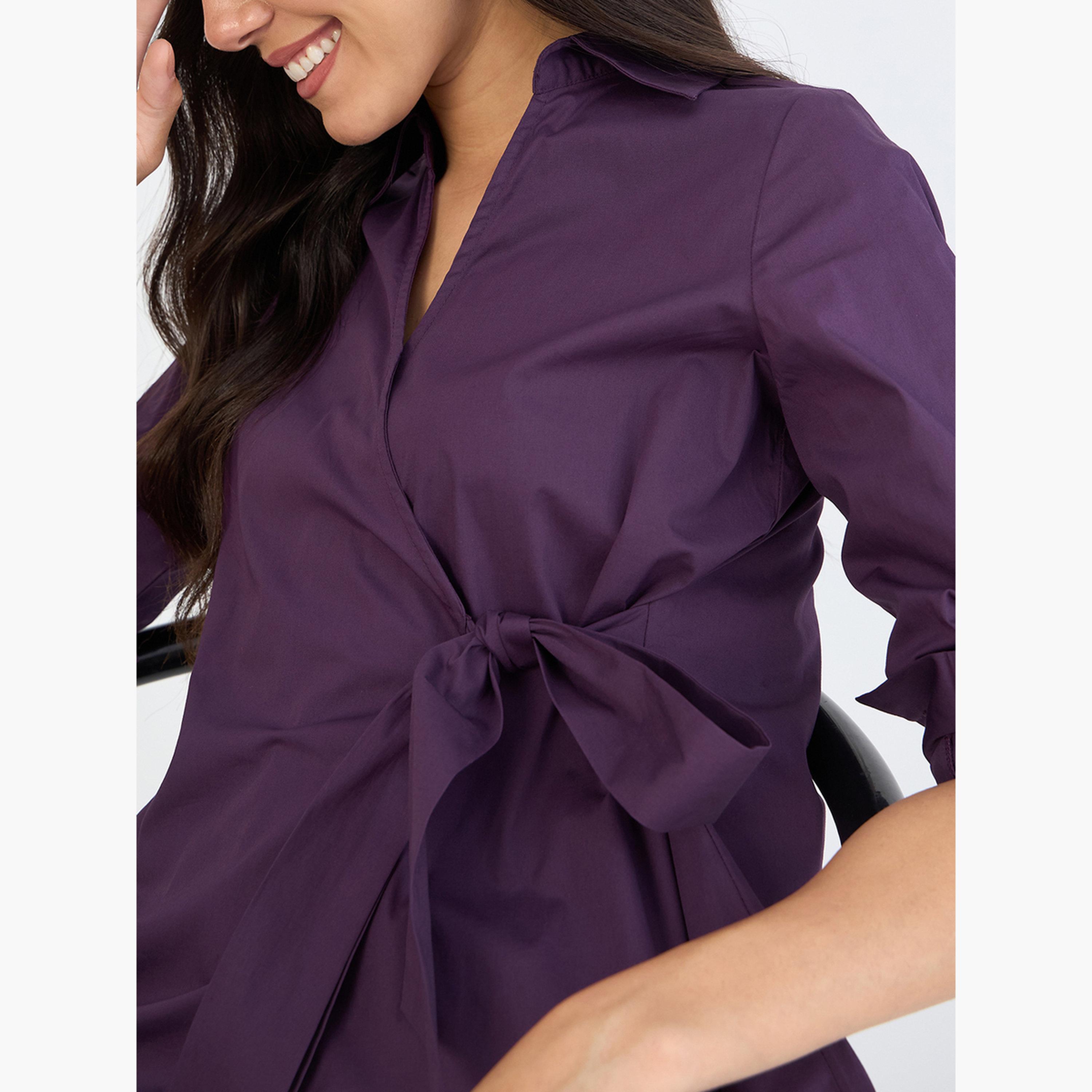 بلوزة بنمط لف وأكمام طويلة-women-clothing-shirtsandblouses-blouses-image-6