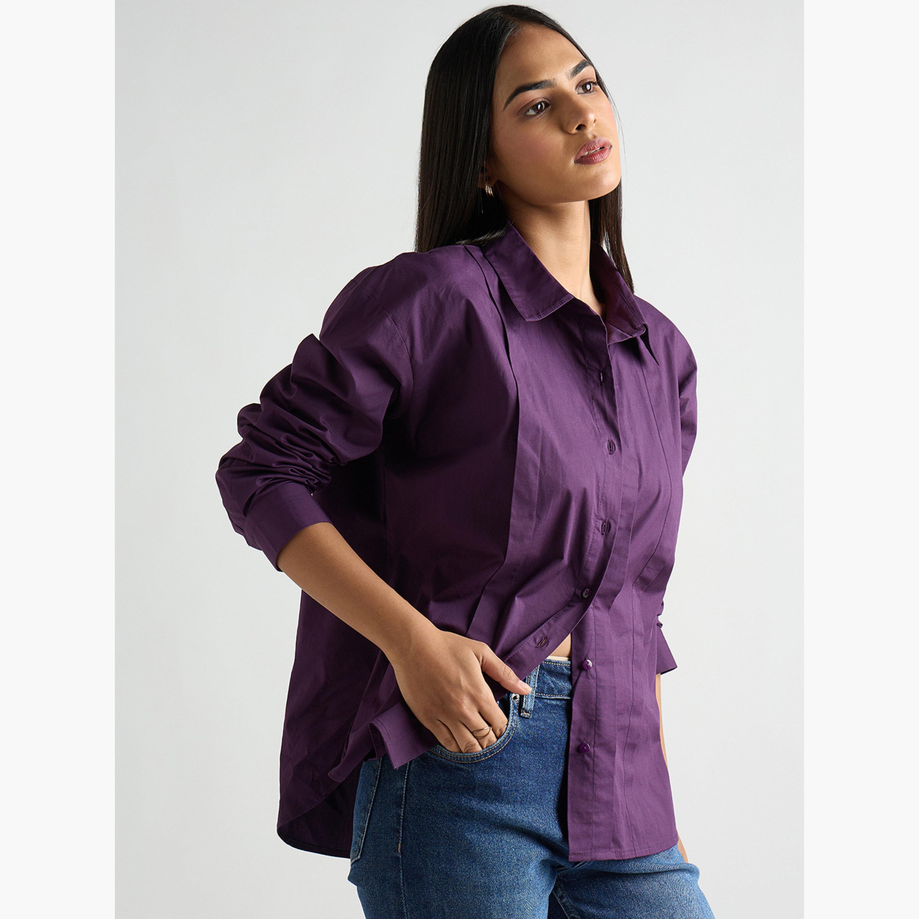 بلوزة بوبلين بأكمام طويلة-women-clothing-shirtsandblouses-shirts-image-4