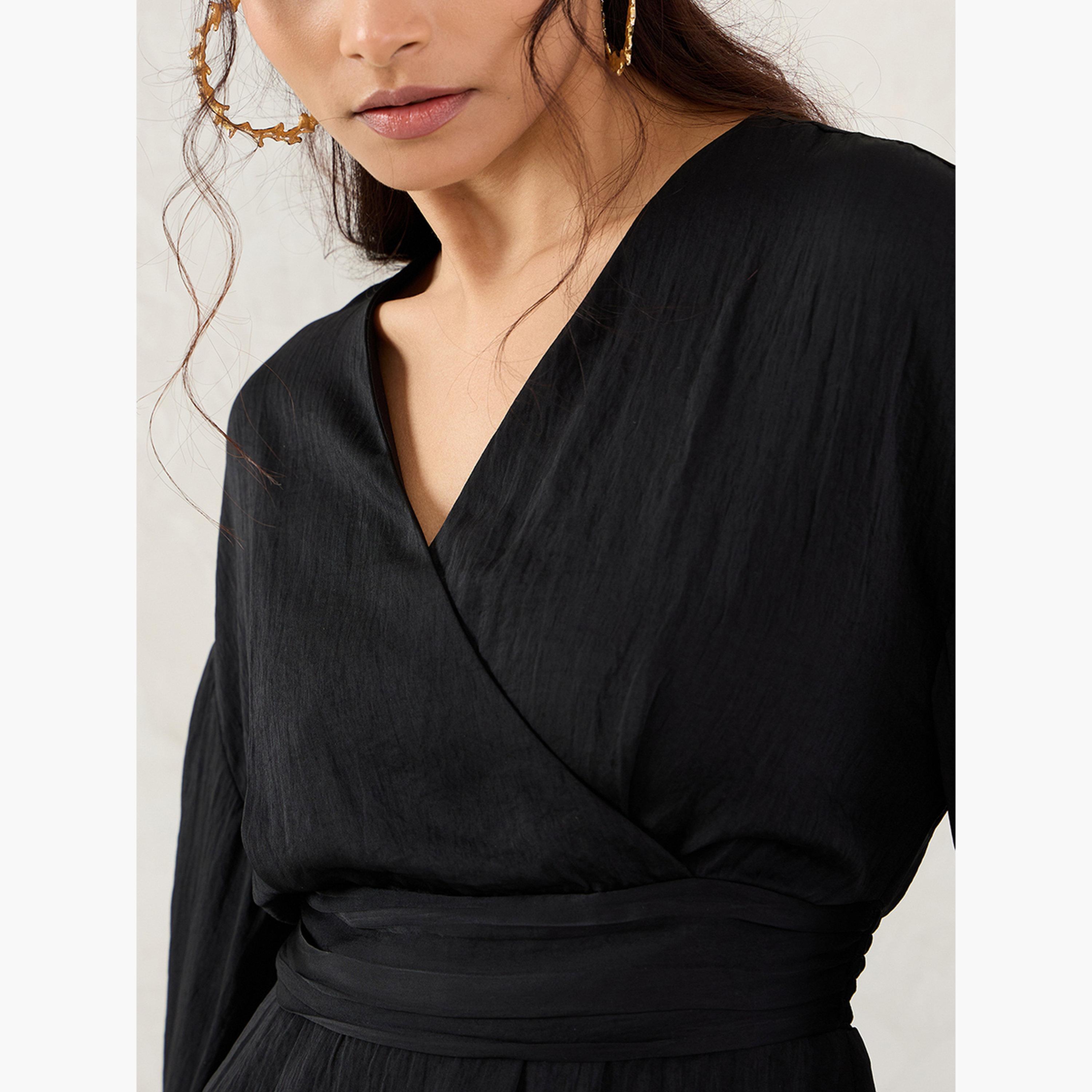 بلوزة بنمط لف وأكمام بالون-women-clothing-shirtsandblouses-blouses-image-4