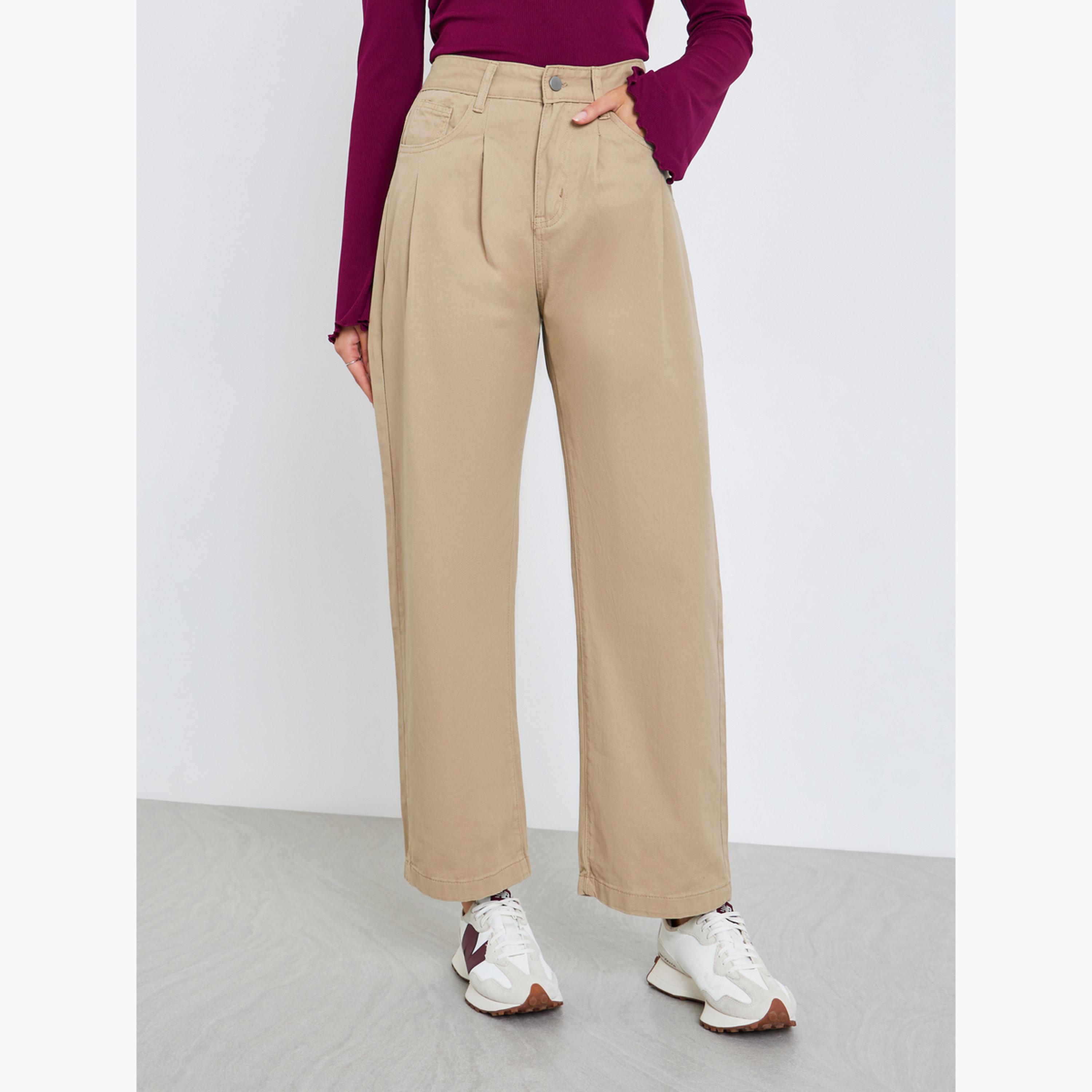 جينز بأرجل واسعة وخصر متوسط الارتفاع-women-clothing-bottoms-jeans-image-1