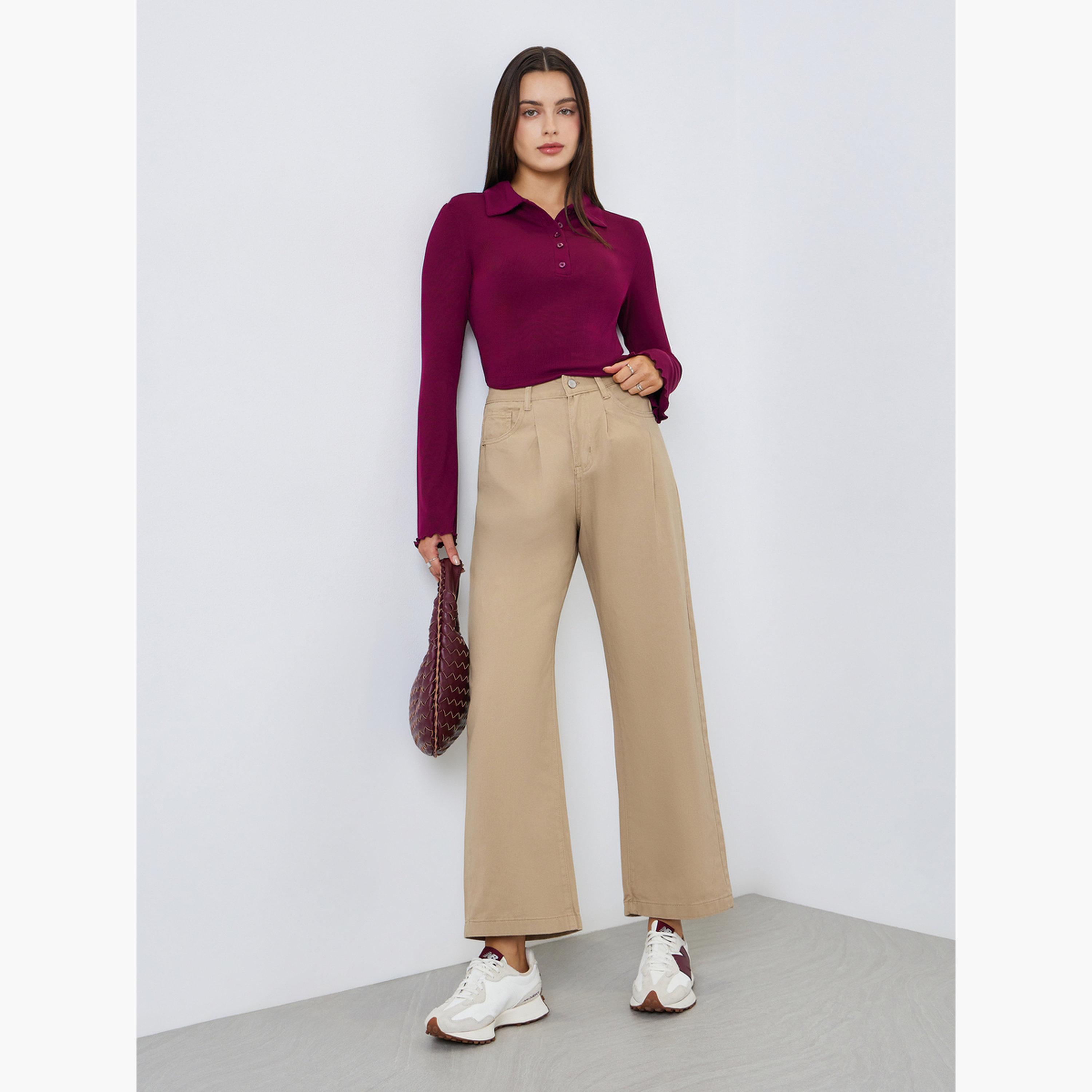جينز بأرجل واسعة وخصر متوسط الارتفاع-women-clothing-bottoms-jeans-image-2