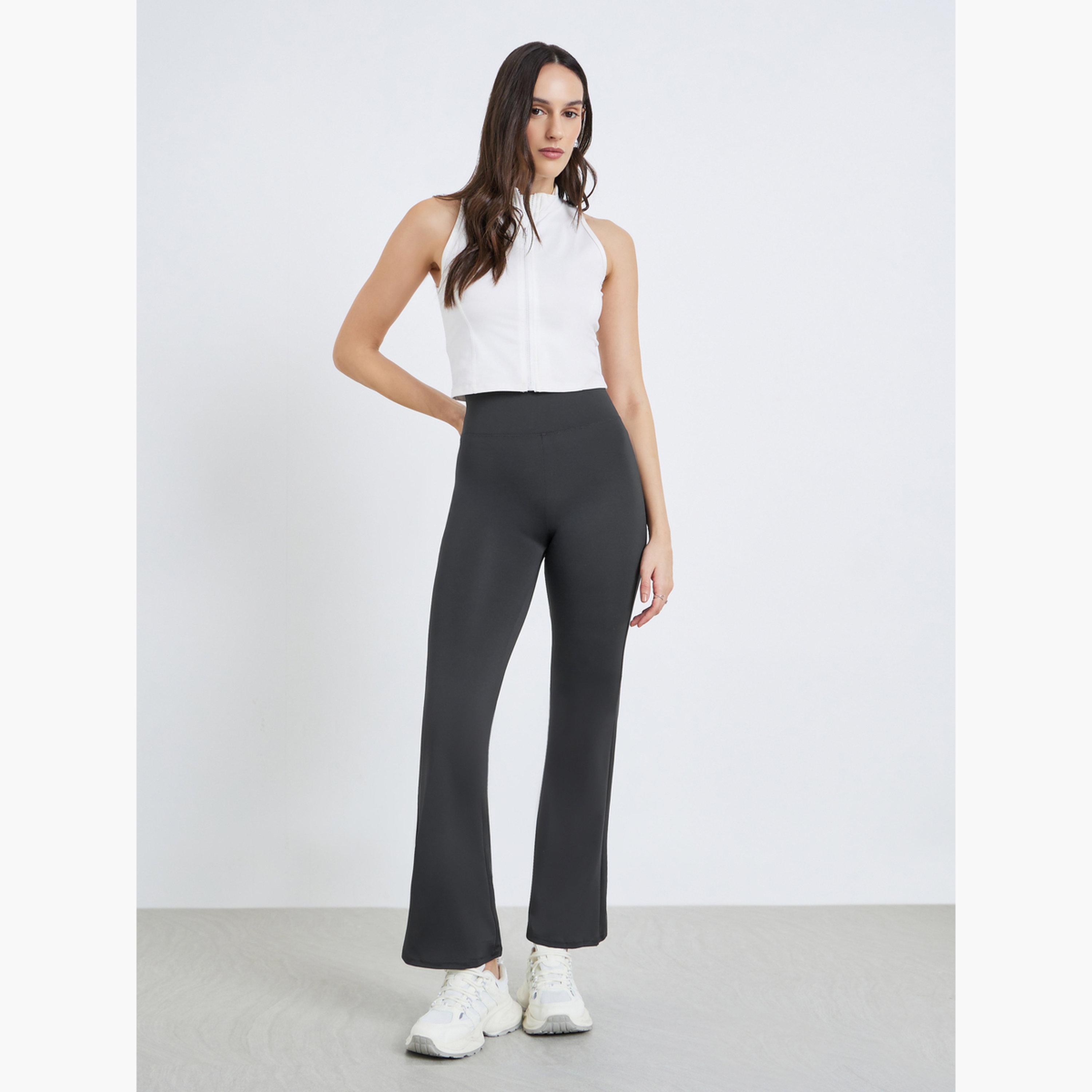 ليقنز بخصر عالي وقصة واسعة من الأسفل-women-clothing-bottoms-leggings-image-2
