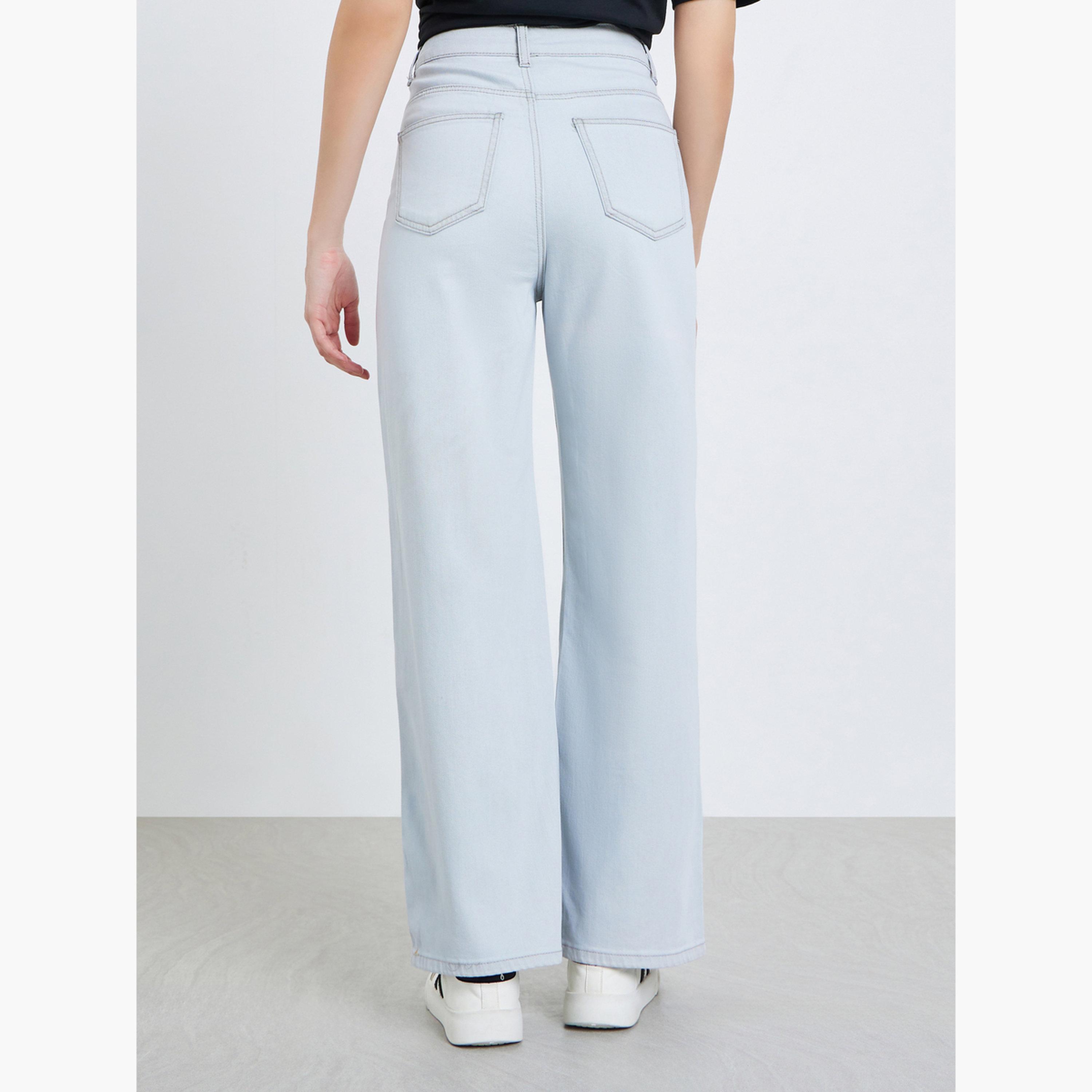 بنطال جينز بأرجل واسعة-women-clothing-bottoms-jeans-image-4