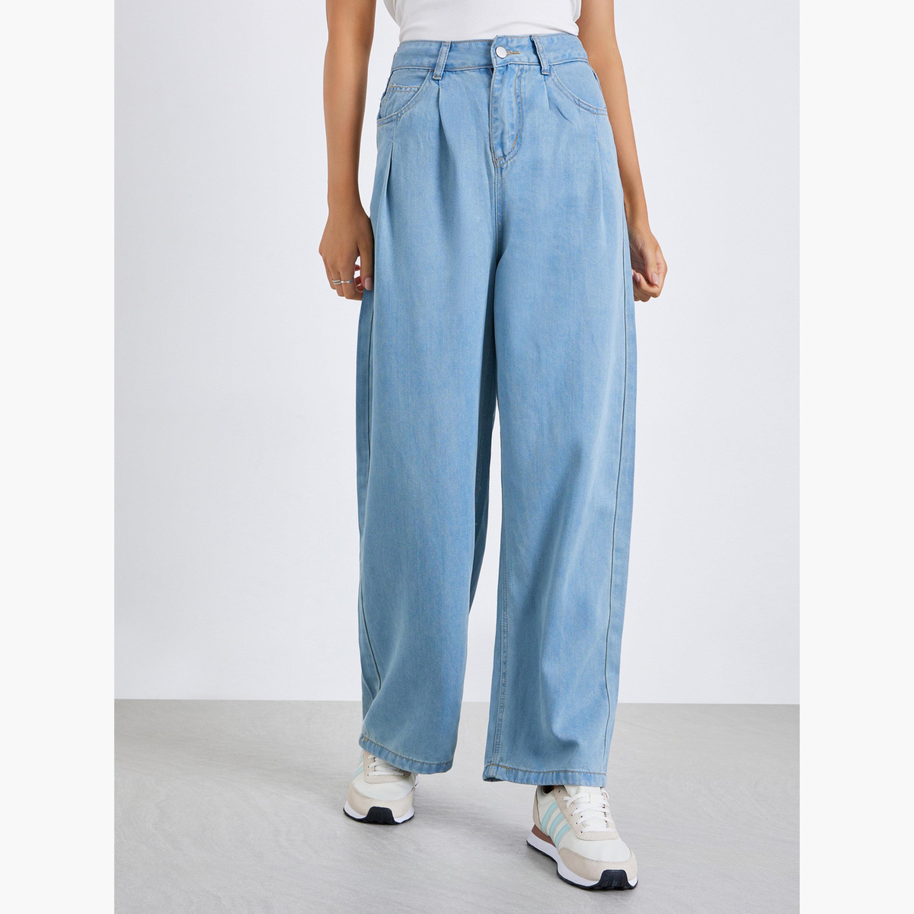 Styli Women Blue Wide Leg Jeans-women-clothing-bottoms-jeans-image-1