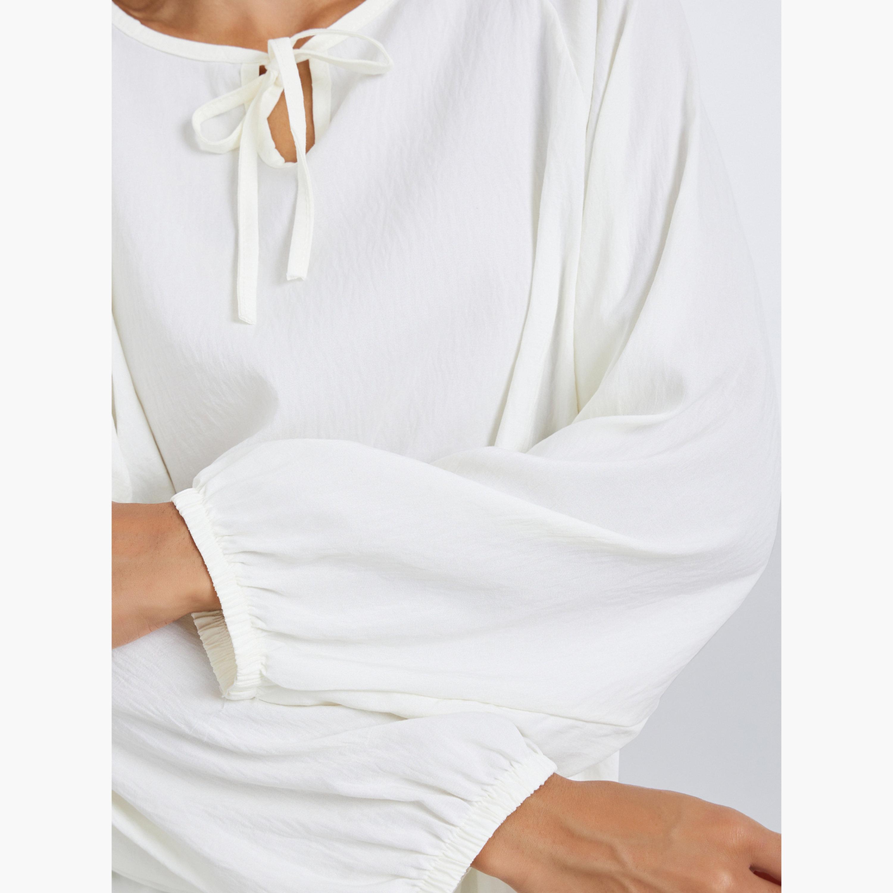 Styli Solid Relaxed Fit Top and Pyjama Set-women-clothing-nightwear-pyjamas-longsets-image-4