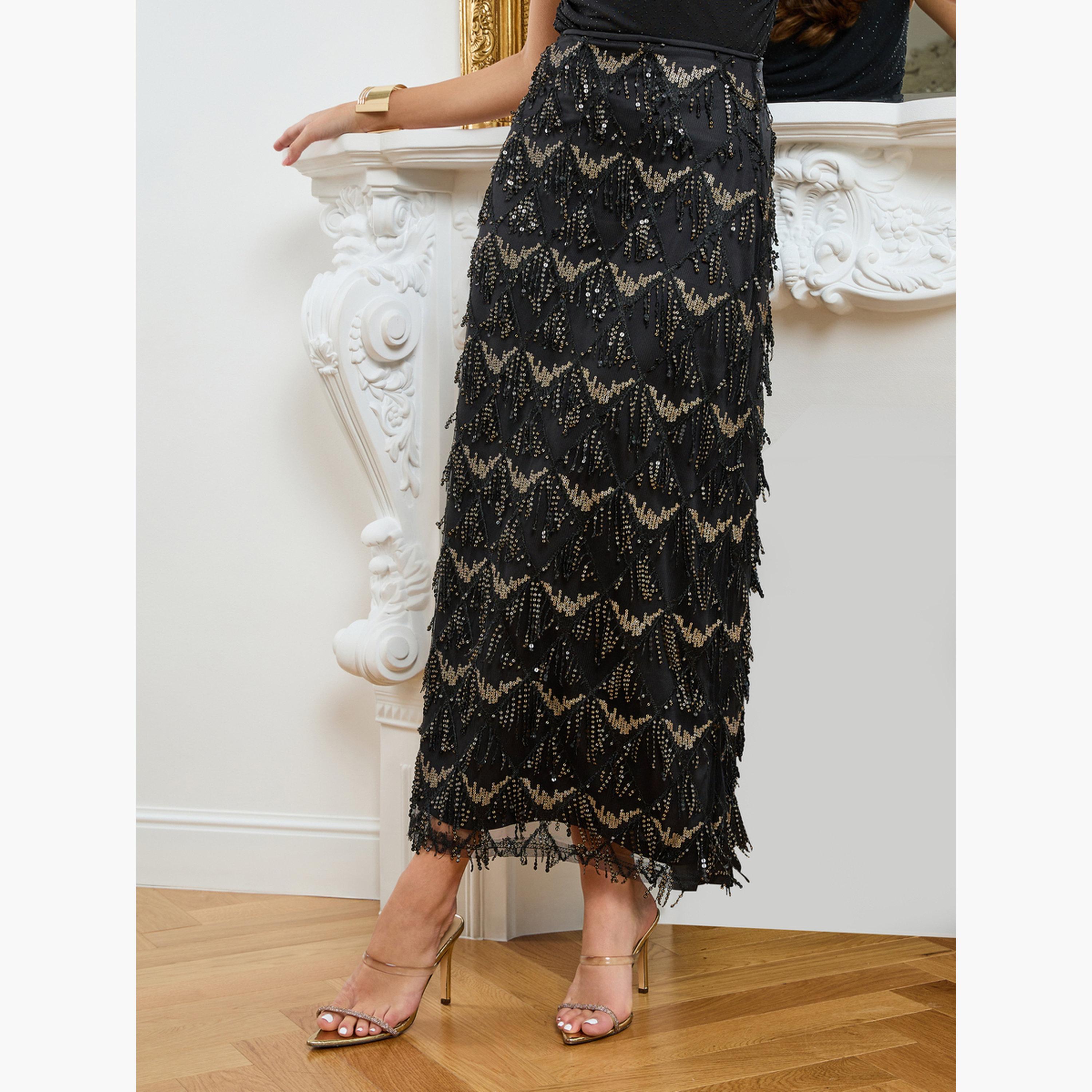 تنورة ماكسي نسائية مزينة بالترتر-women-clothing-bottoms-skirts-image-1
