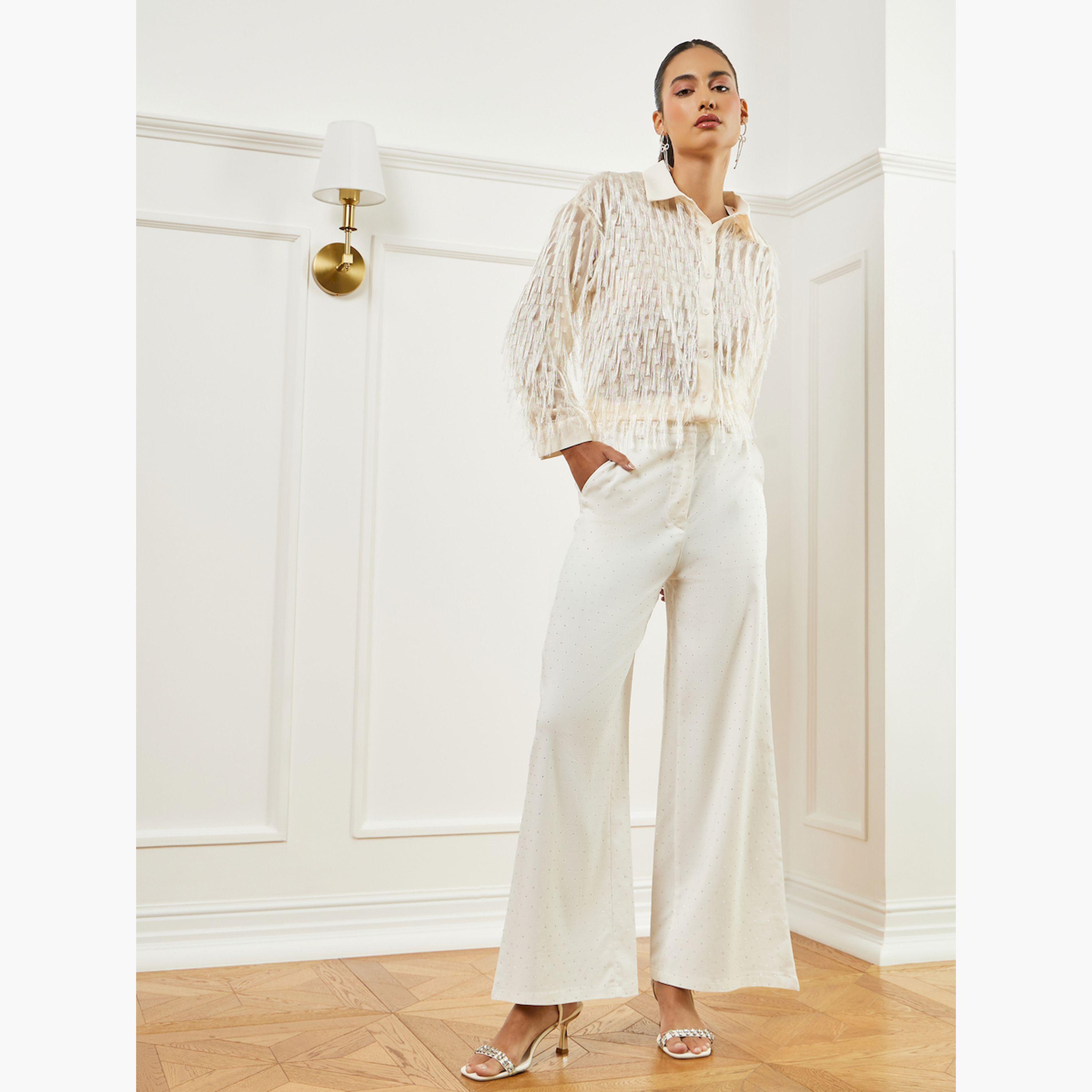 قميص بتفاصيل شراشيب وأكمام طويلة-women-clothing-shirtsandblouses-blouses-image-2