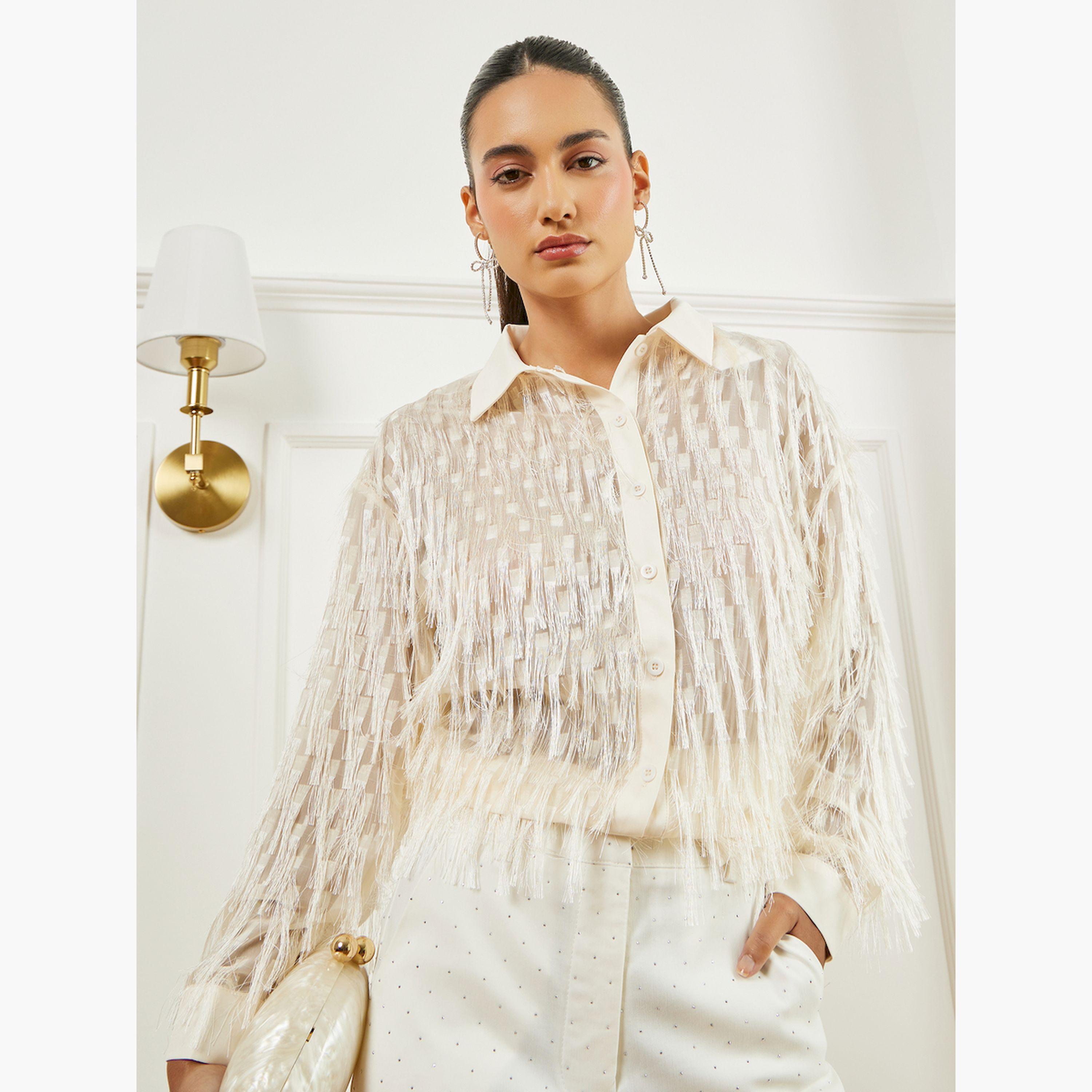قميص بتفاصيل شراشيب وأكمام طويلة-women-clothing-shirtsandblouses-blouses-image-3