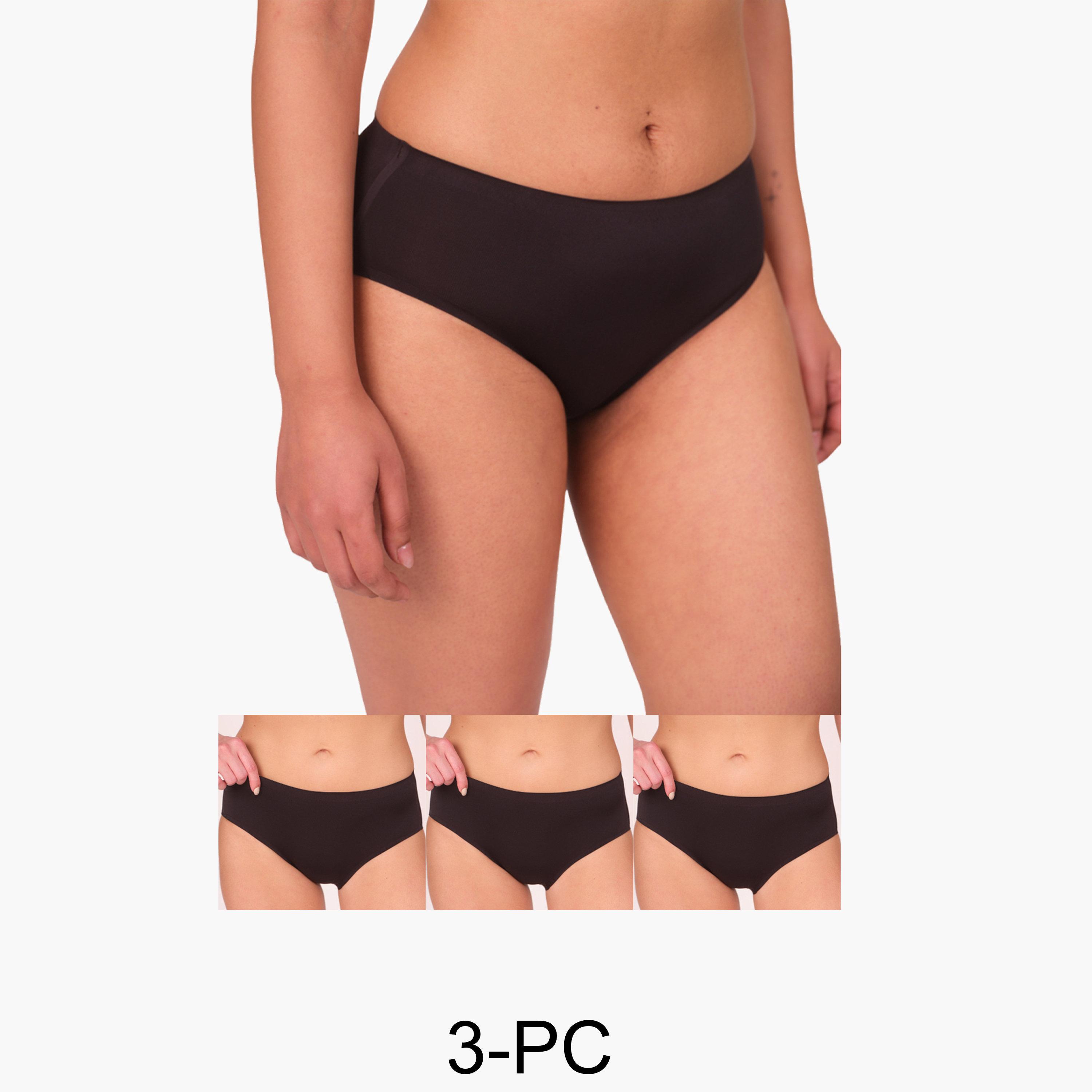 عبوة من 3 قطع سراويل داخلية كاملة بدون خياطة للنساء-women-clothing-lingerie-panties-image-1
