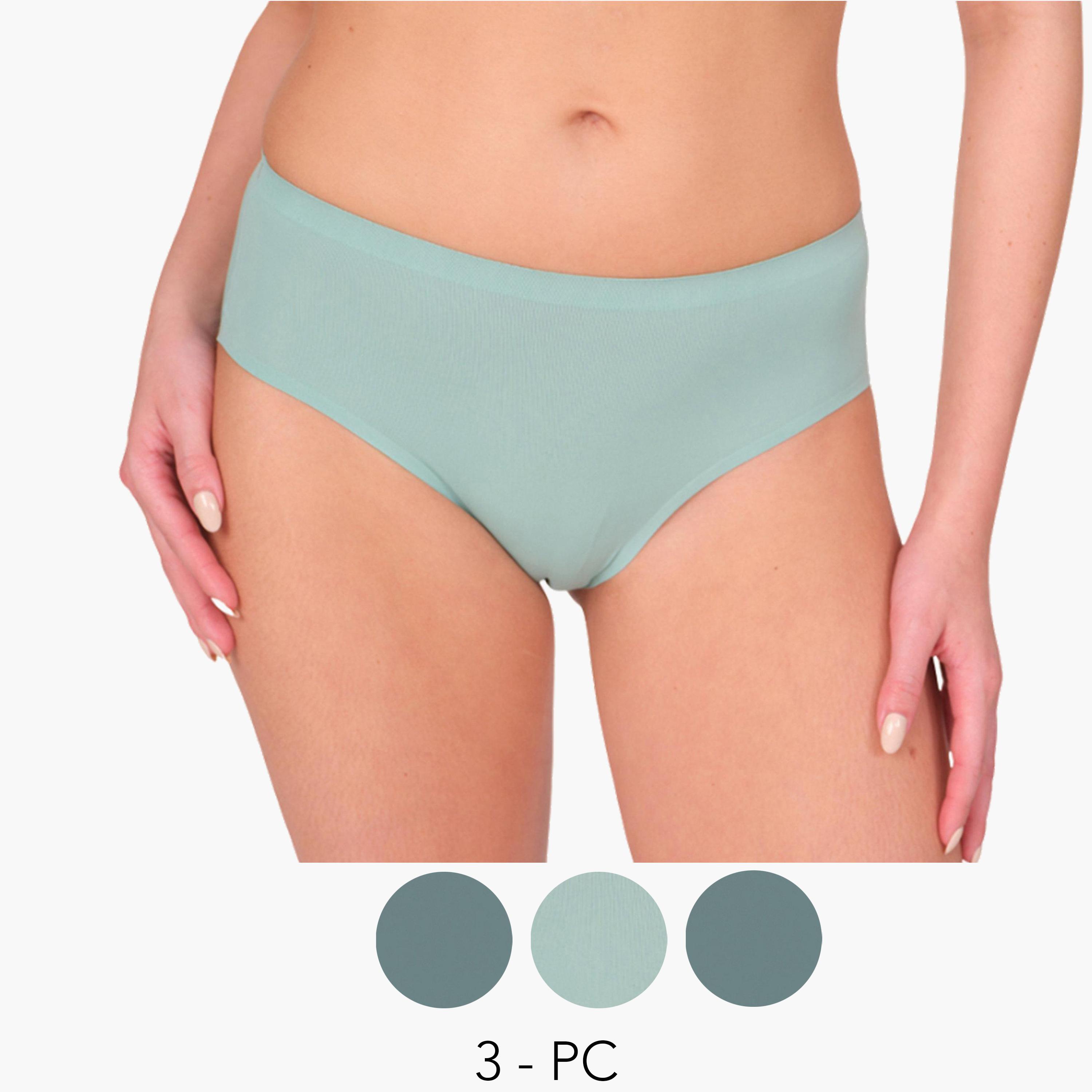 MUNNS AND MARS X Styli Pack of 3 - Women Seamless Full Brief Panties-women-clothing-lingerie-panties-image-1