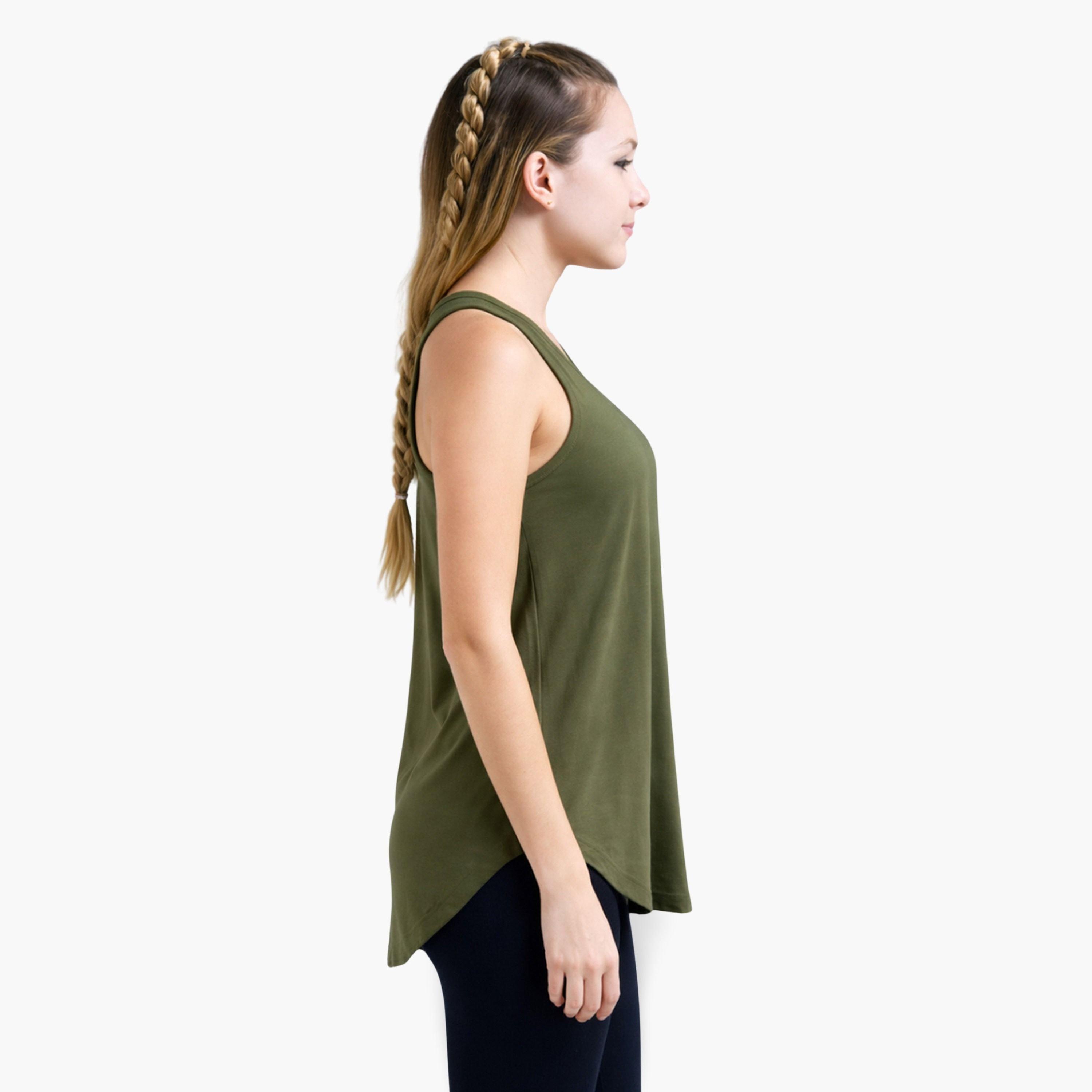 MUNNS AND MARS X Styli Women Olive Racerback Tank Top-sports-women-clothing-tshirtsandvests-image-3