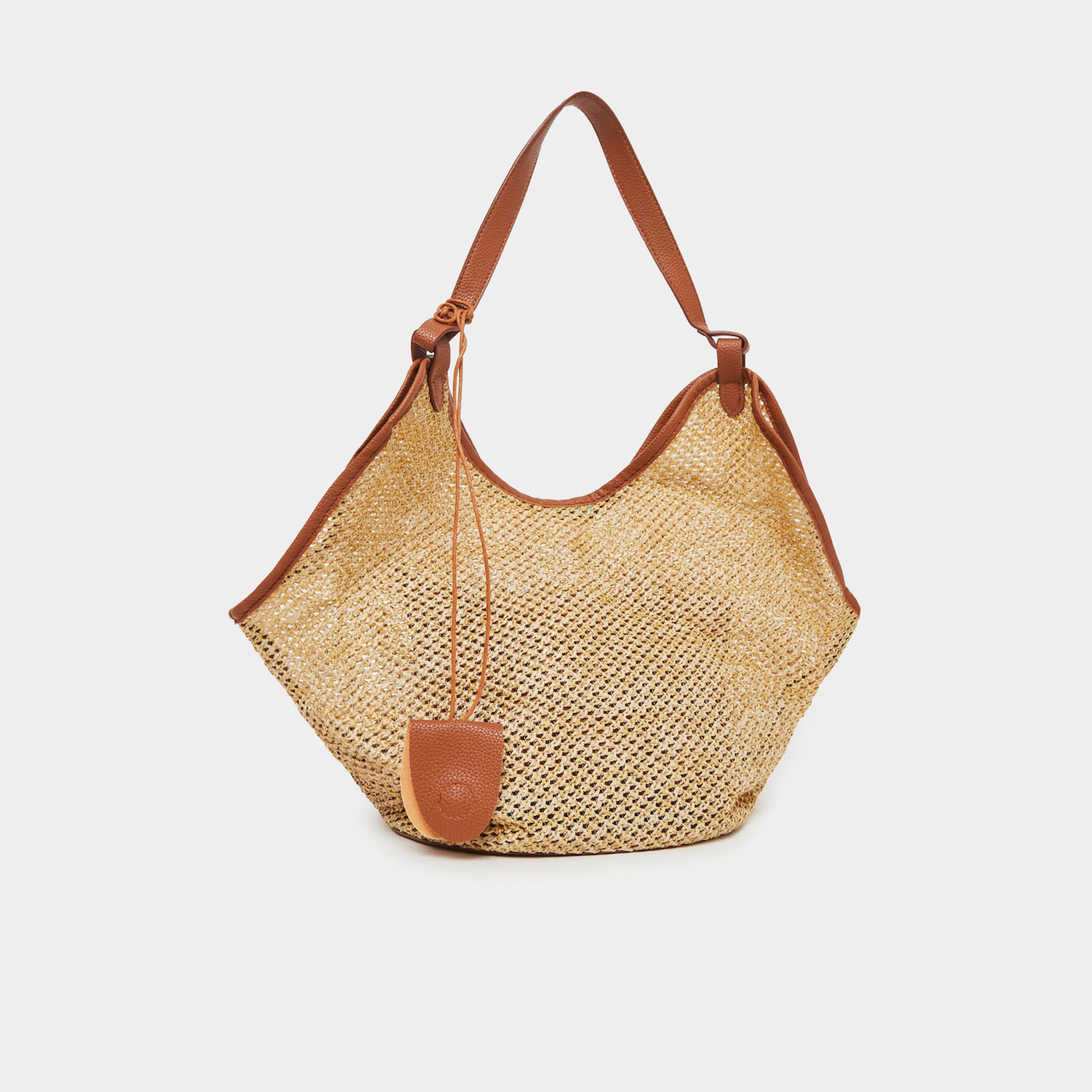 Styli Brown Straw Shoulder Bag-women-bagsandwallets-handbags-image-1