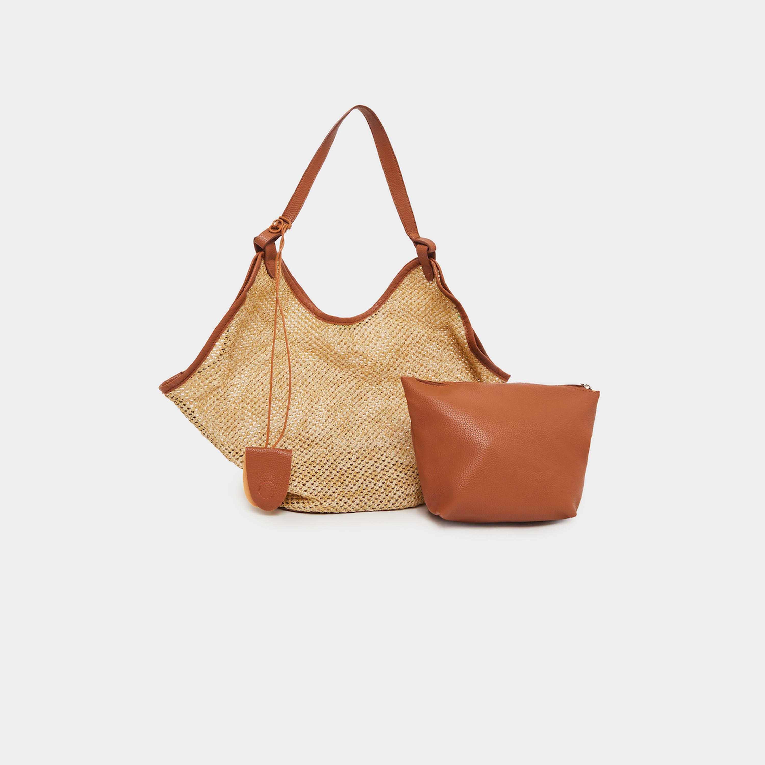 Styli Brown Straw Shoulder Bag-women-bagsandwallets-handbags-image-2