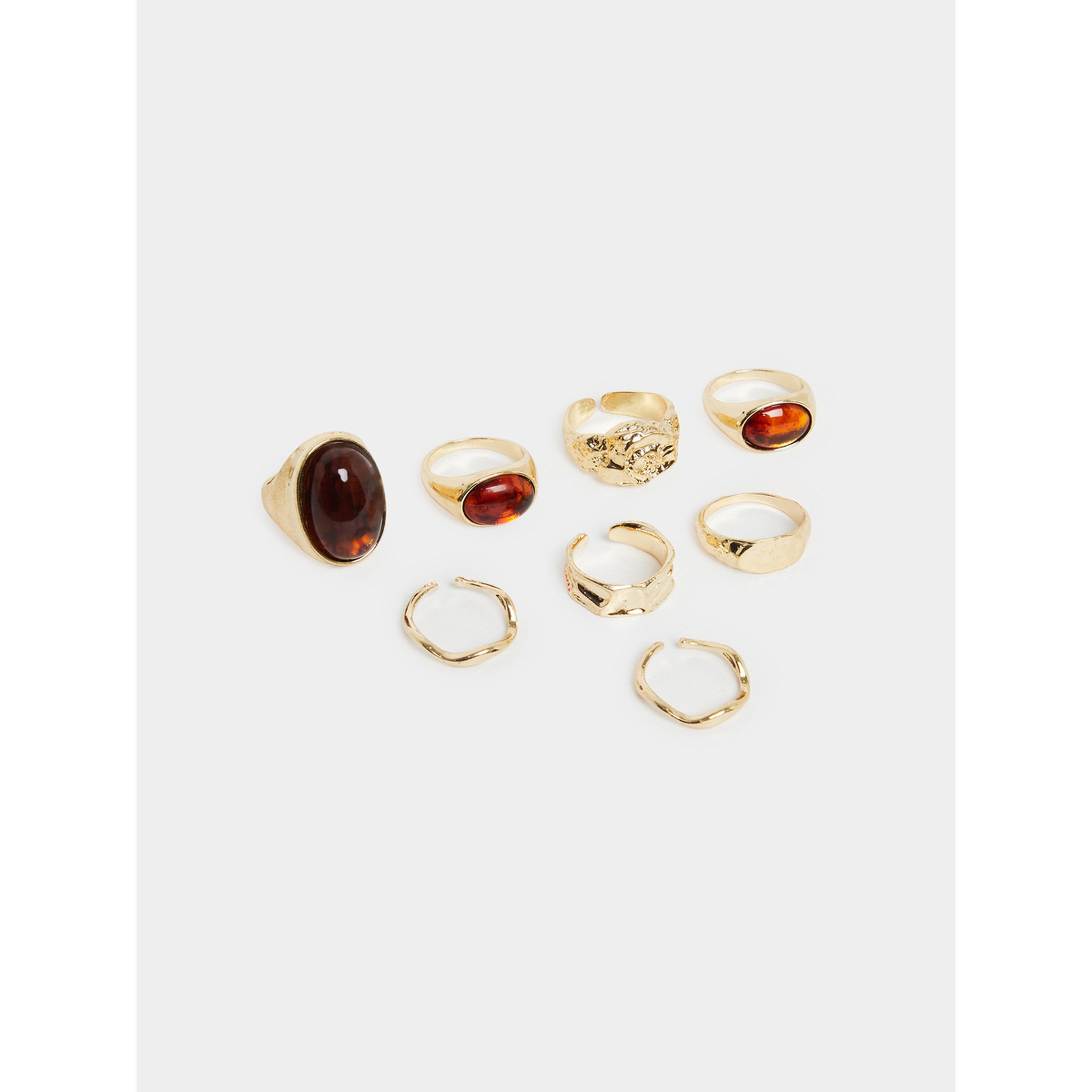 طقم من 8 خواتم لافتة-women-watchesandjewellery-jewellery-rings-image-1