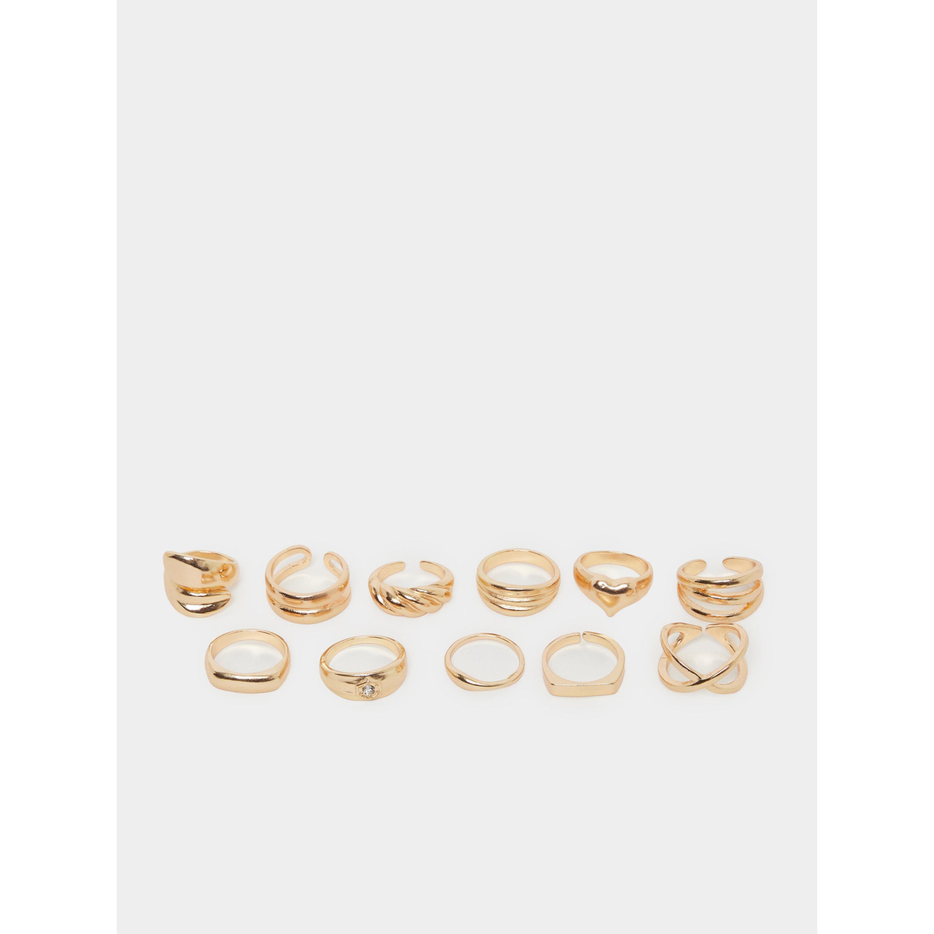 Styli Pack of 11 - Assorted Gold Rings-women-watchesandjewellery-jewellery-rings-image-1