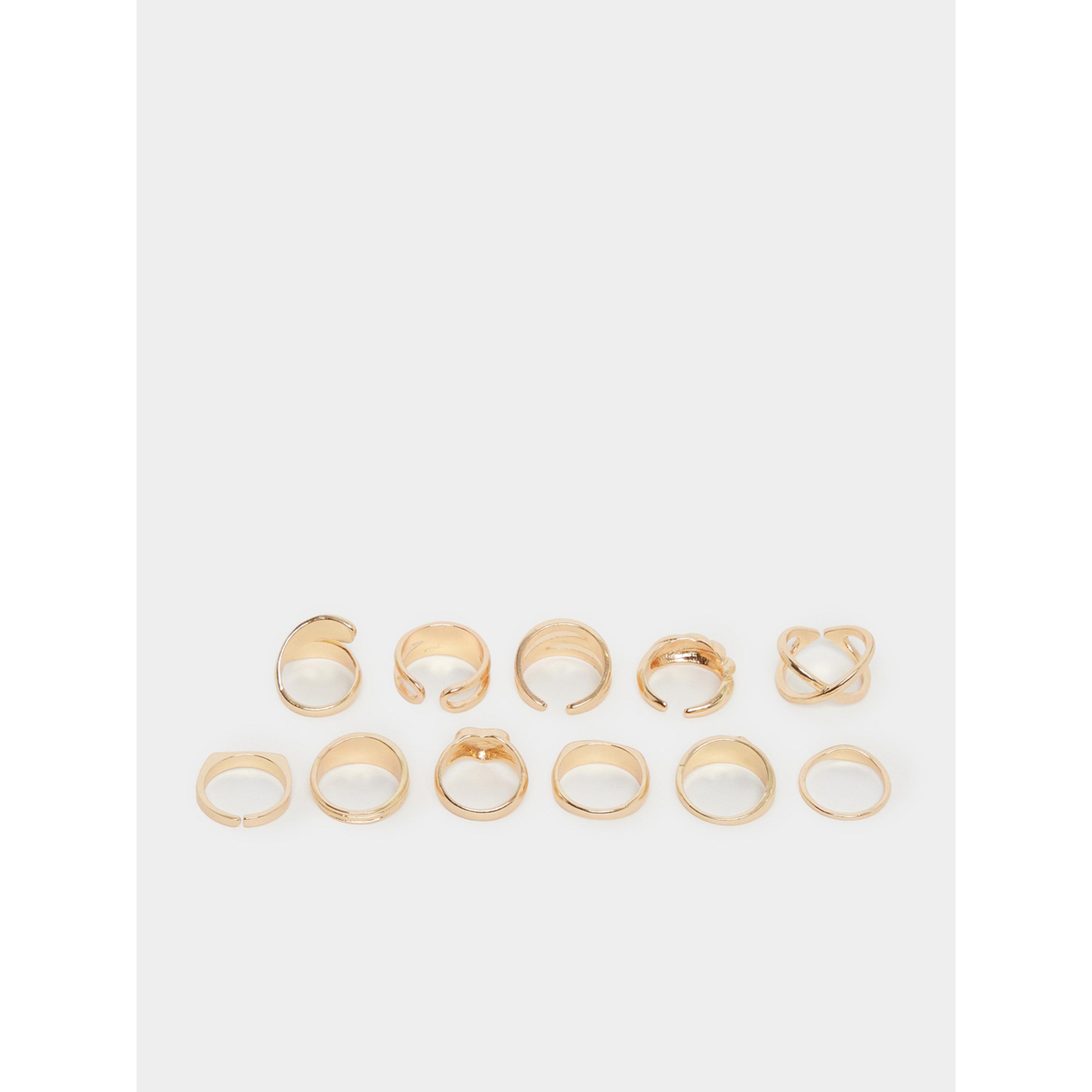 Styli Pack of 11 - Assorted Gold Rings-women-watchesandjewellery-jewellery-rings-image-3