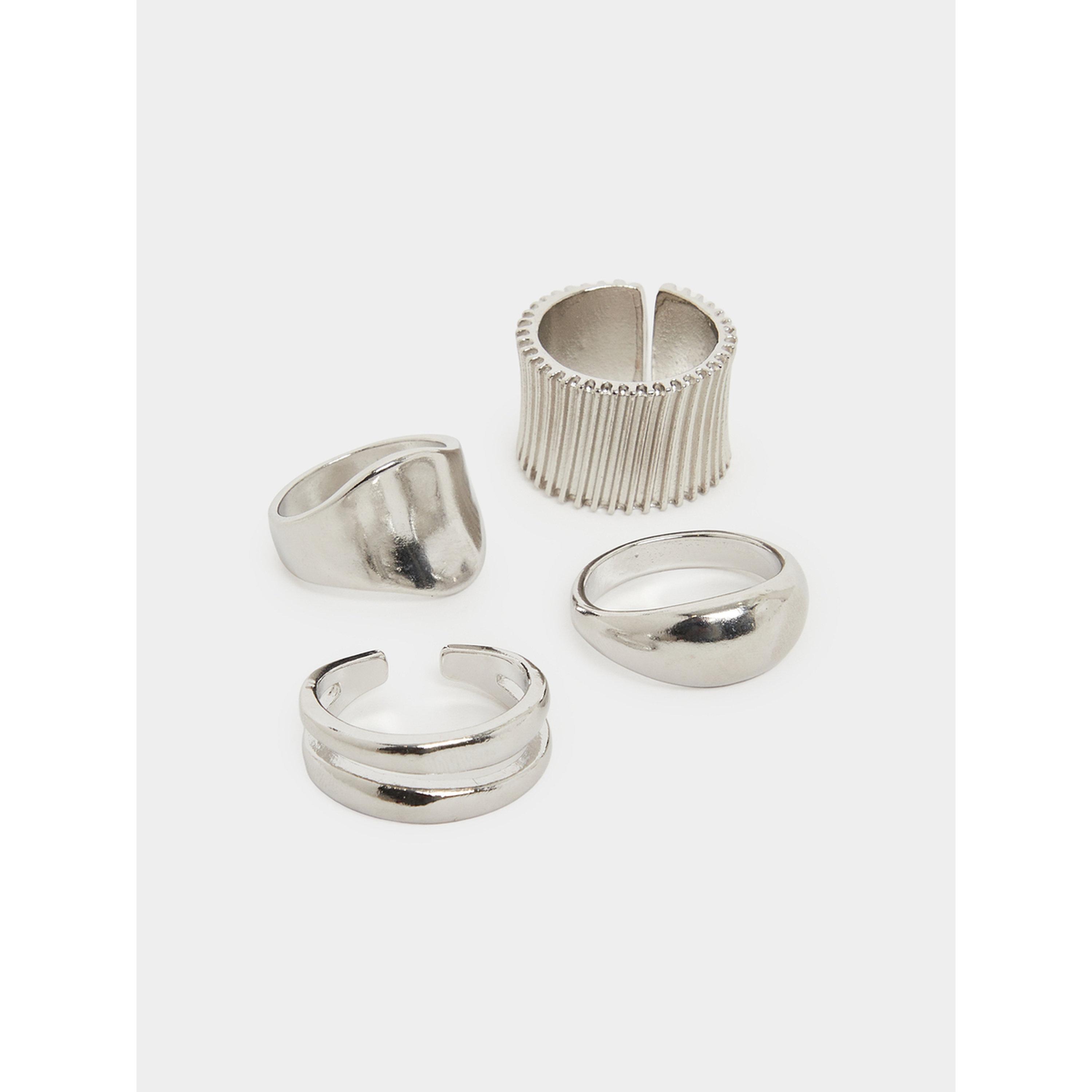 طقم من 8 قطع - خواتم فضية مميزة-women-watchesandjewellery-jewellery-rings-image-3