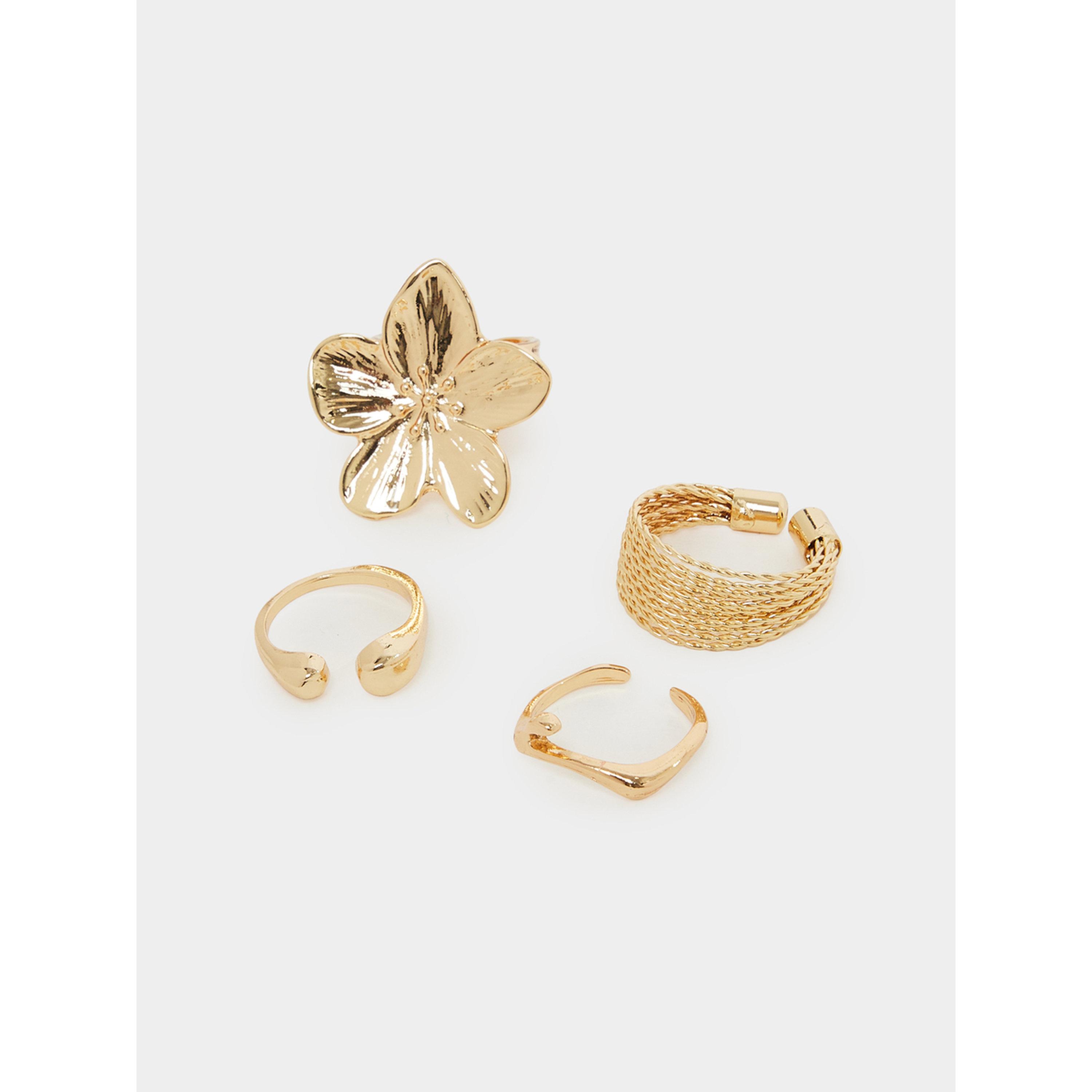 Styli Pack of 8 - Gold Statement Rings-women-watchesandjewellery-jewellery-rings-image-3