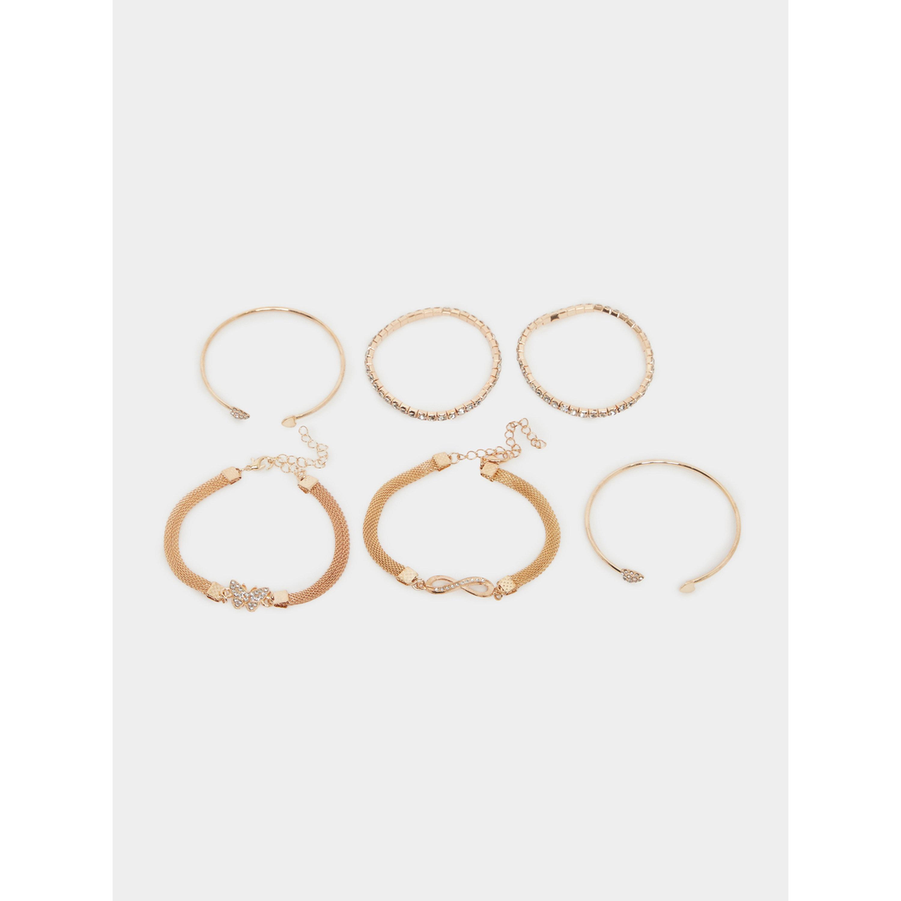 Styli Pack of 2 - Embellished Gold Tone Bracelet-women-watchesandjewellery-jewellery-banglesandbracelets-image-1