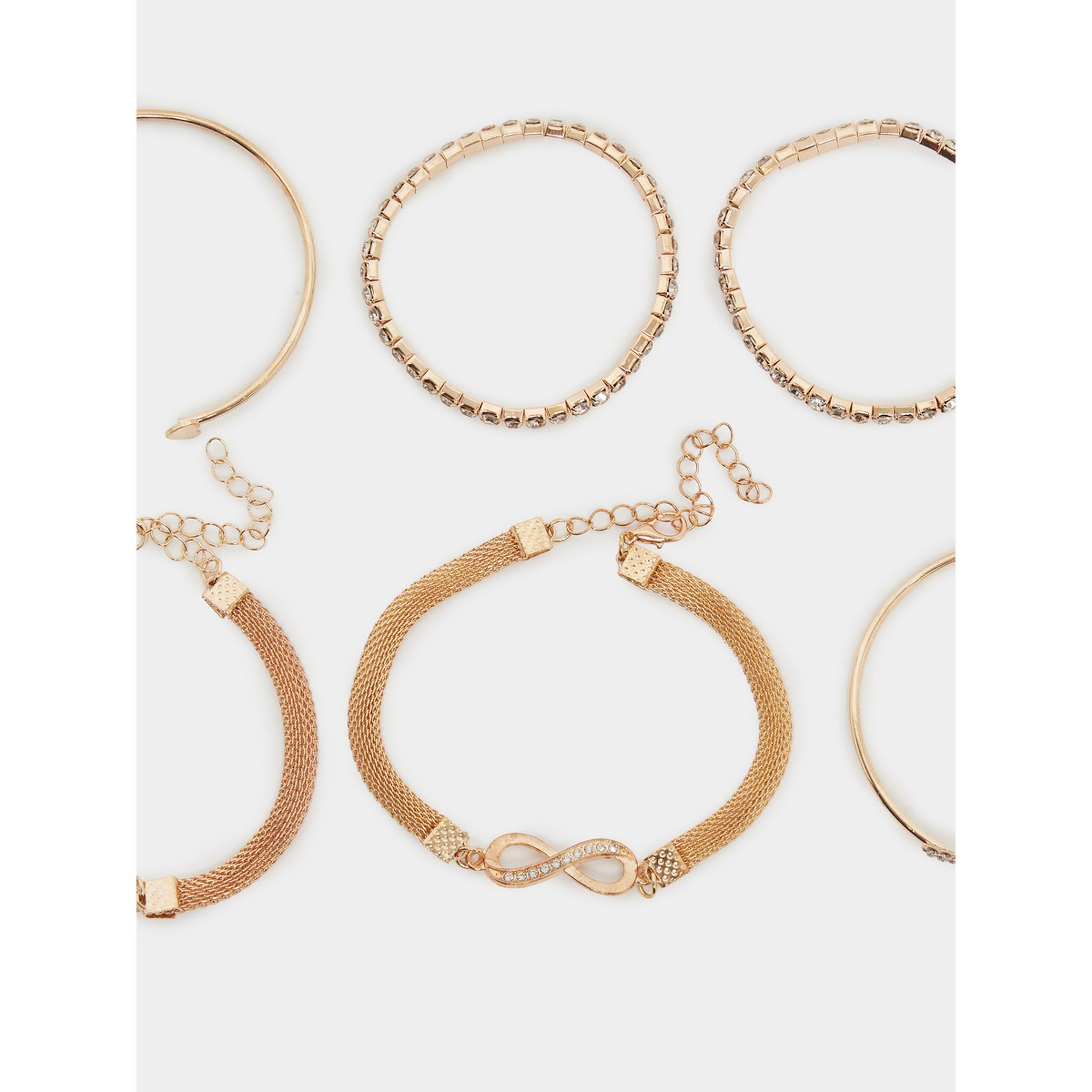 Styli Pack of 2 - Embellished Gold Tone Bracelet-women-watchesandjewellery-jewellery-banglesandbracelets-image-2