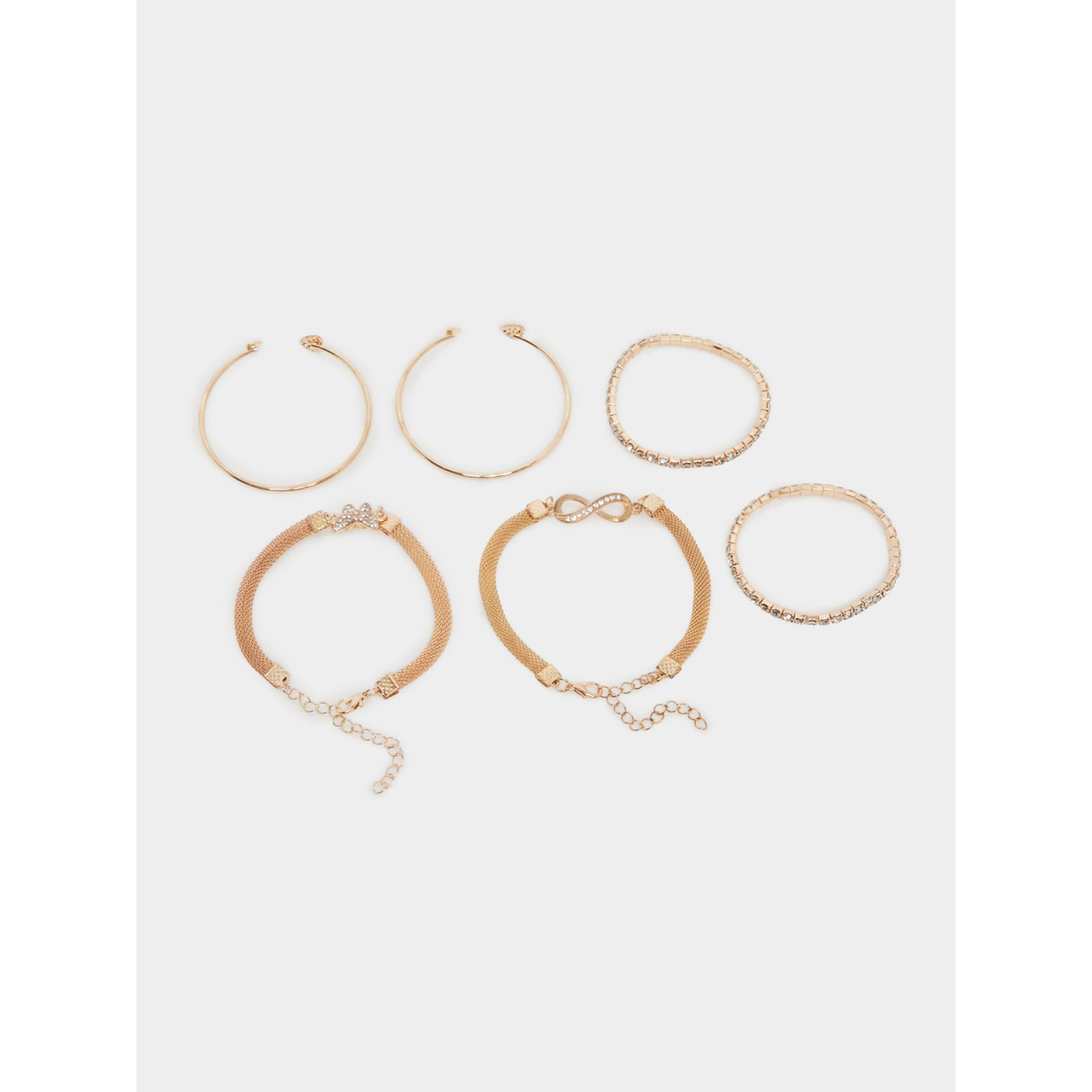 مجموعة من قطعتين أساور ذهبية مزينة-women-watchesandjewellery-jewellery-banglesandbracelets-image-3