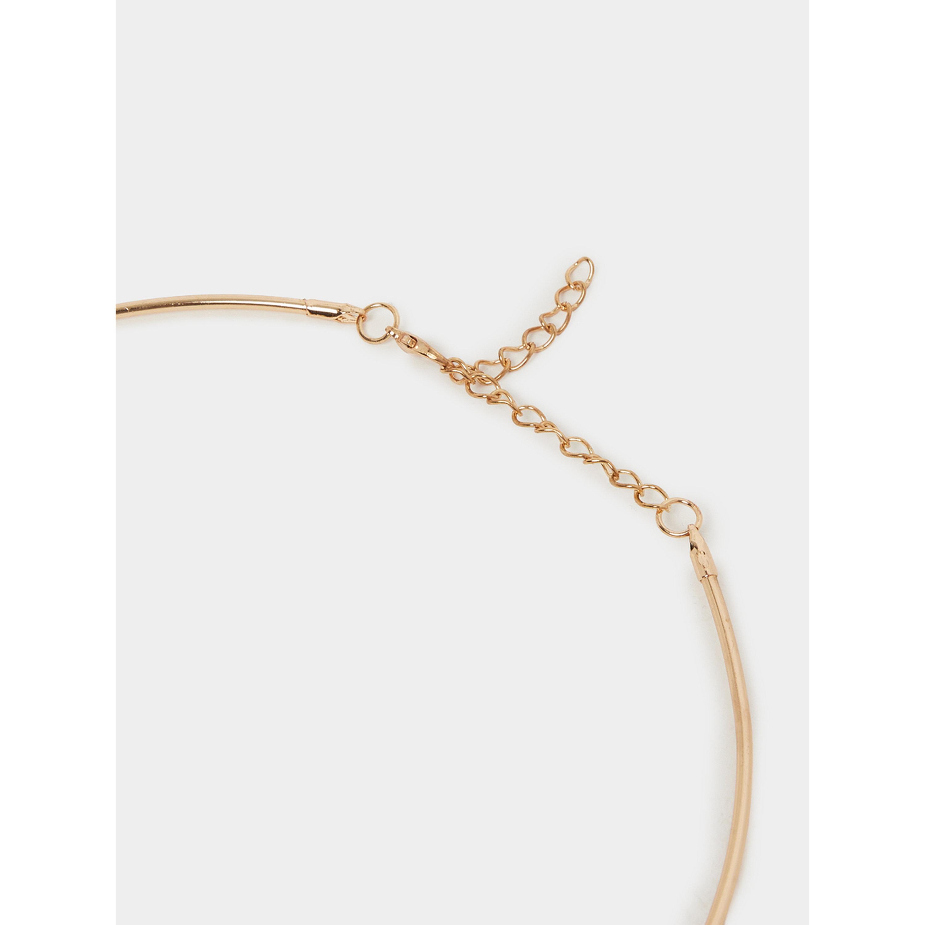 Styli Gold Floral Choker and Earring Set-women-watchesandjewellery-jewellery-jewellerysets-image-3
