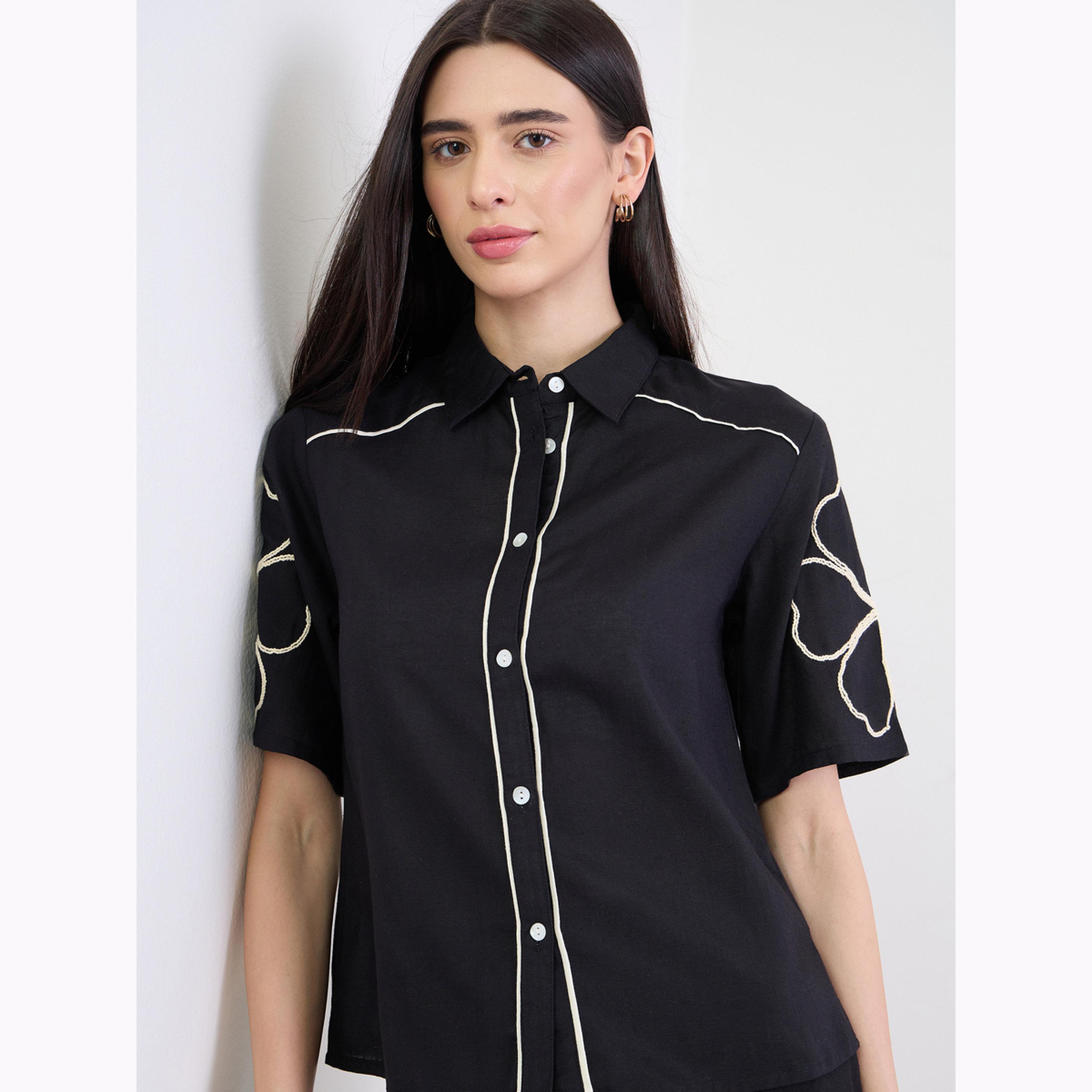 بلوزة بقصة واسعة بأكمام قصيرة-women-clothing-shirtsandblouses-shirts-image-3