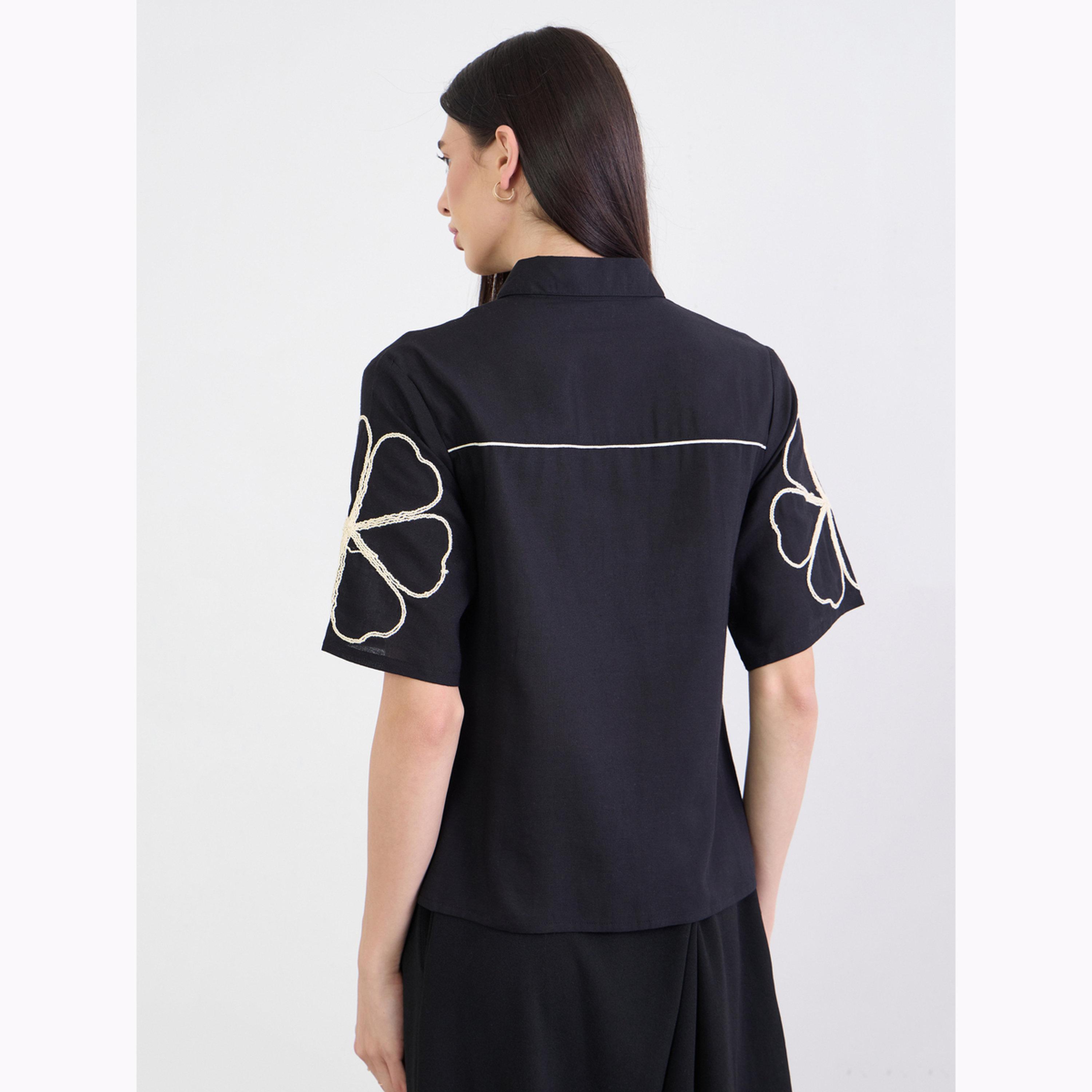 بلوزة بقصة واسعة بأكمام قصيرة-women-clothing-shirtsandblouses-shirts-image-4