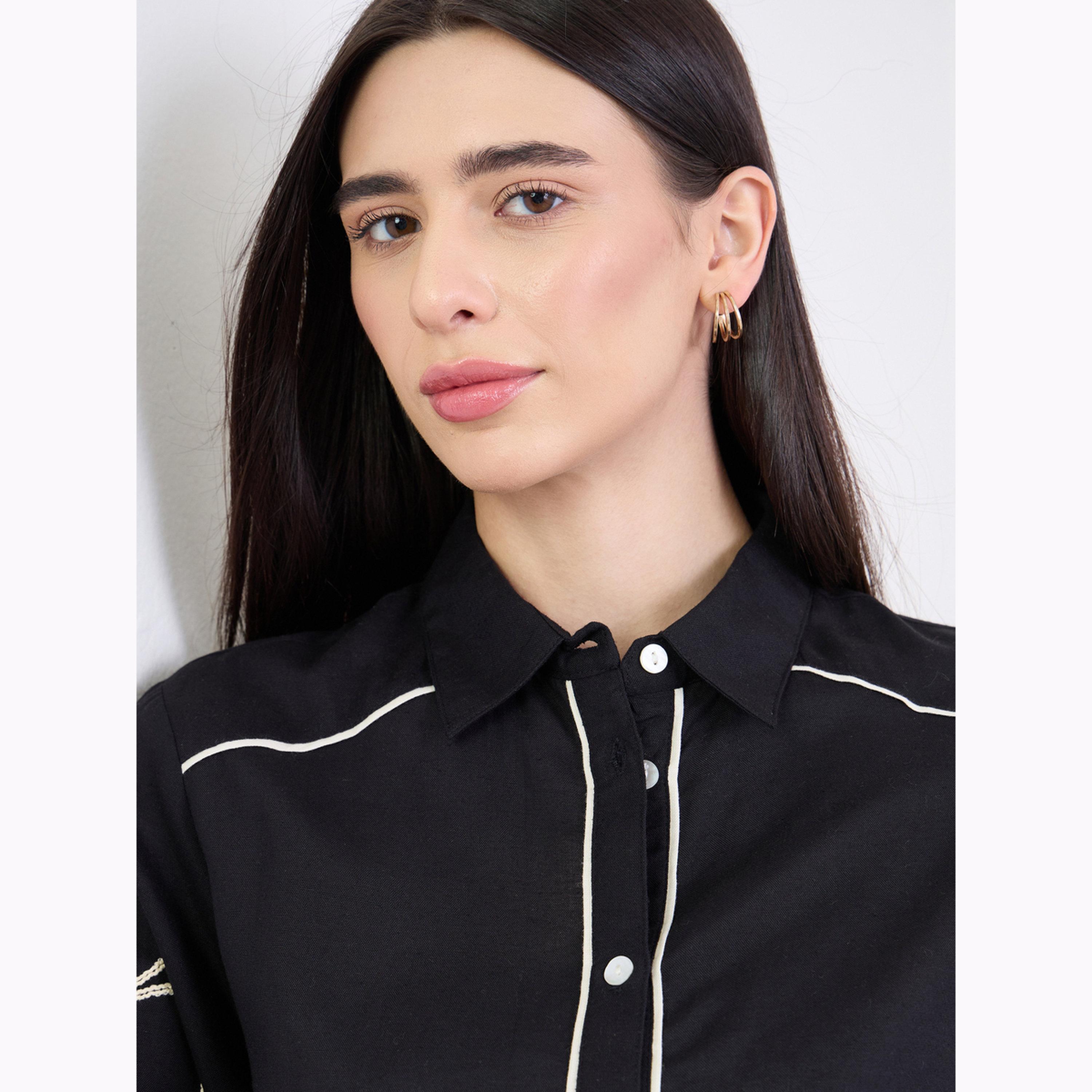 بلوزة بقصة واسعة بأكمام قصيرة-women-clothing-shirtsandblouses-shirts-image-5