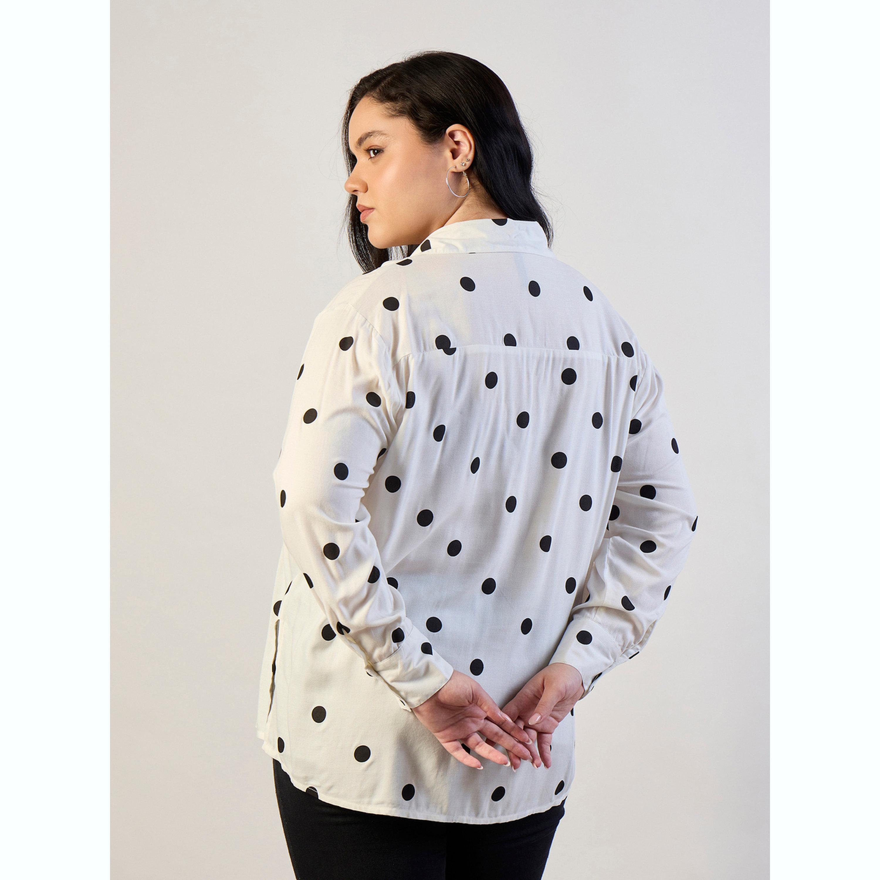 بلوزة بمقاس كبير وبأكمام طويلة وطبعات نقاط-women-clothing-shirtsandblouses-shirts-image-5