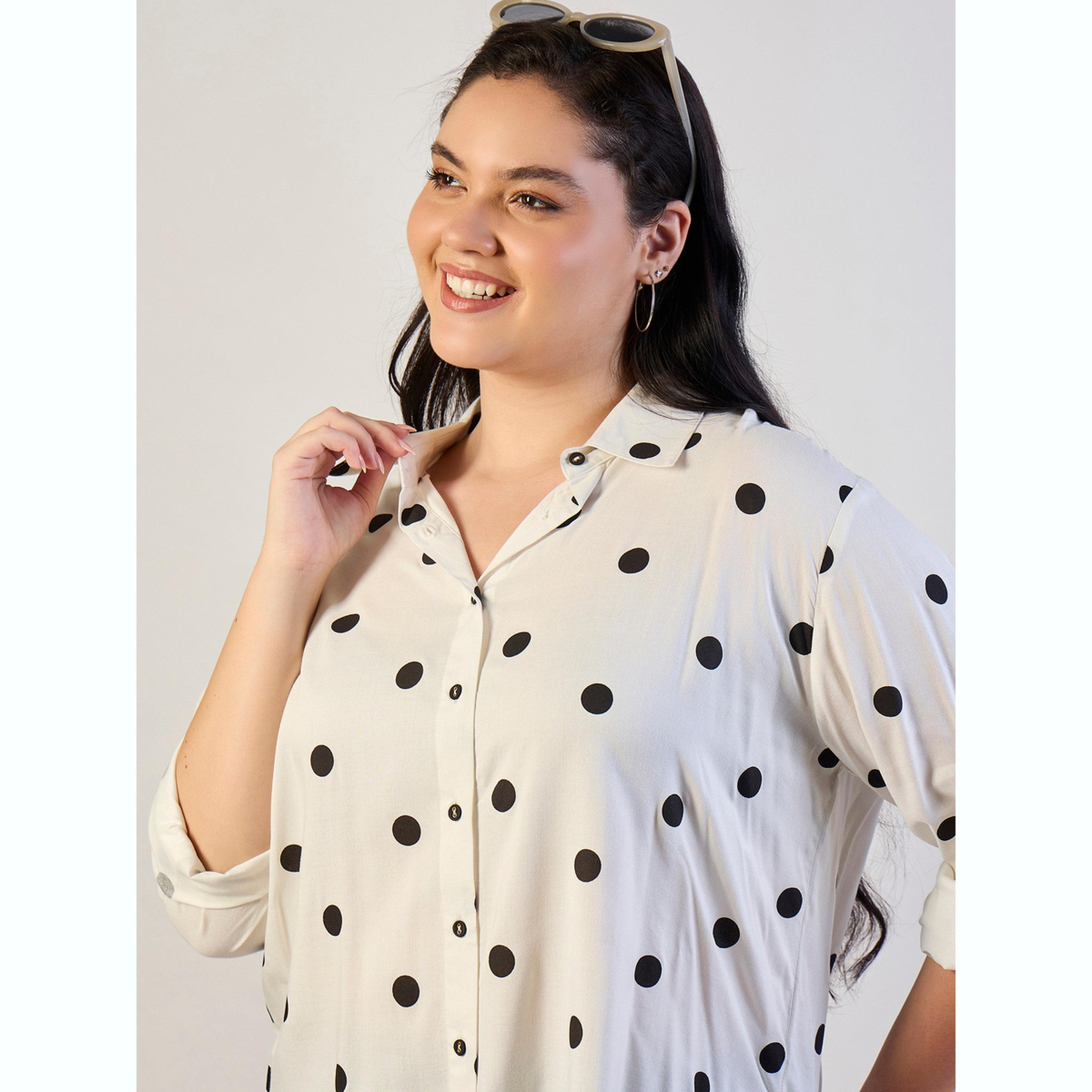 بلوزة بمقاس كبير وبأكمام طويلة وطبعات نقاط-women-clothing-shirtsandblouses-shirts-image-6