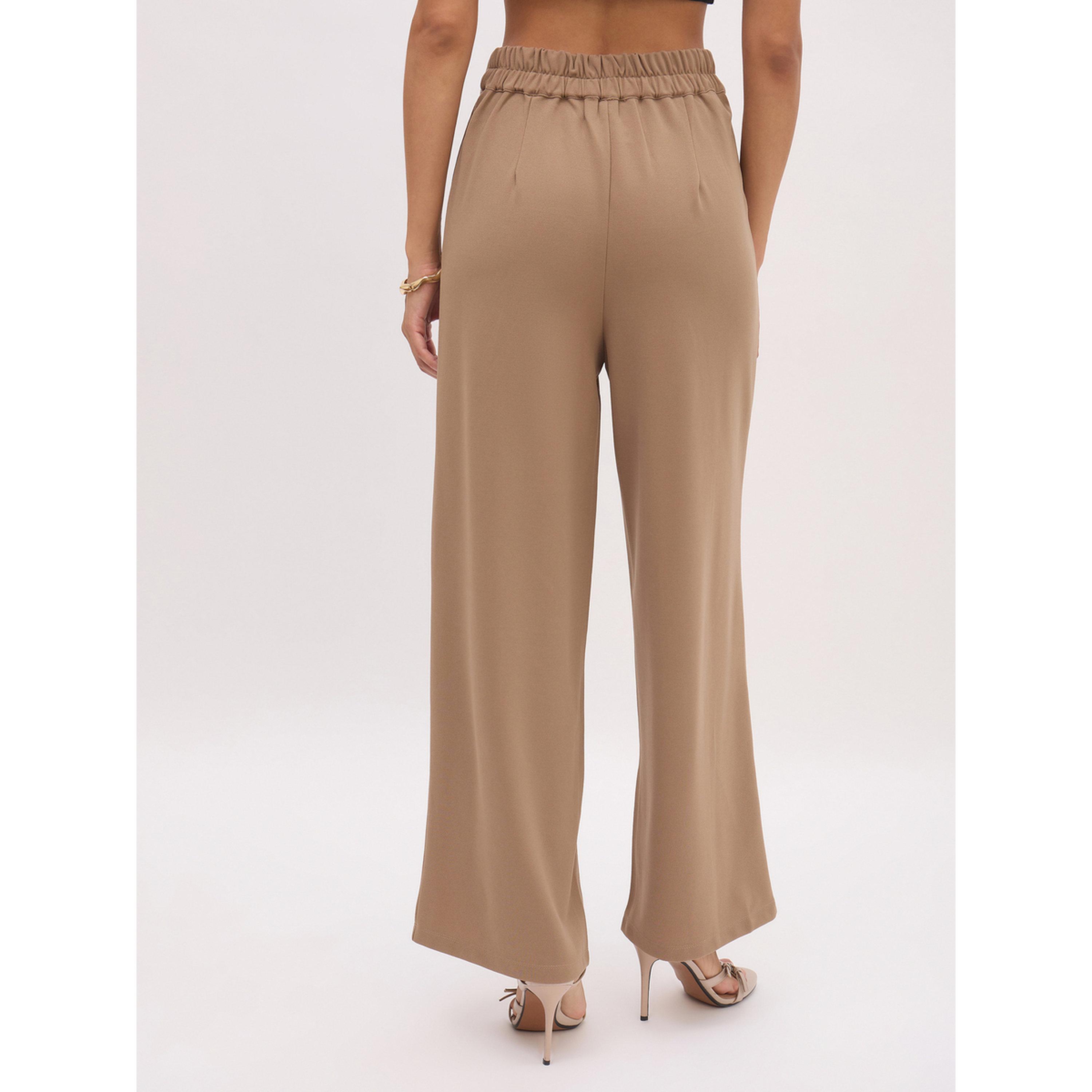 بنطال مستقيم بكسرات أمامية وجيوب مائلة بيج-women-clothing-bottoms-joggers-image-5