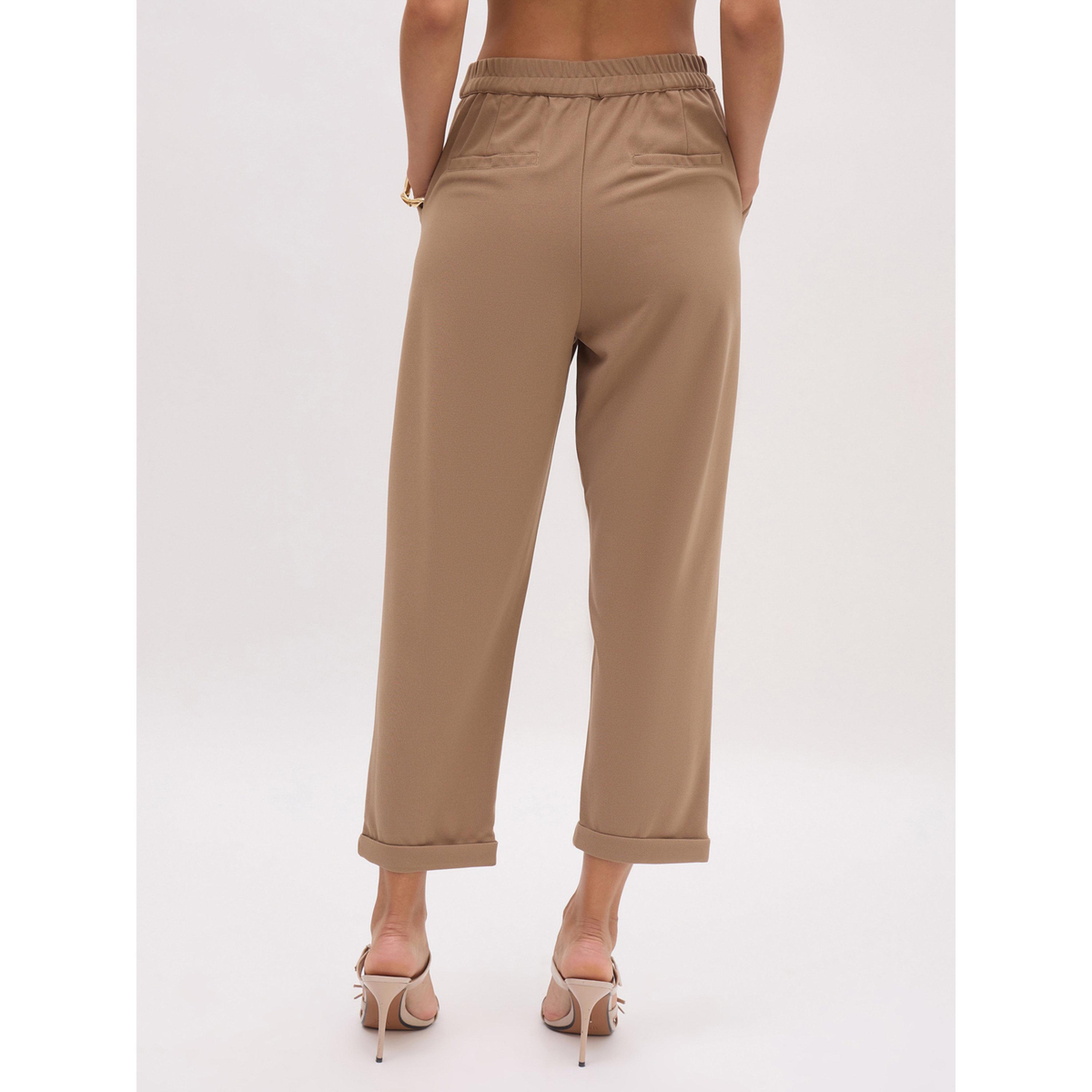 بنطال مستقيم بحافة مطوية وجيوب مائلة بيج-women-clothing-bottoms-joggers-image-5