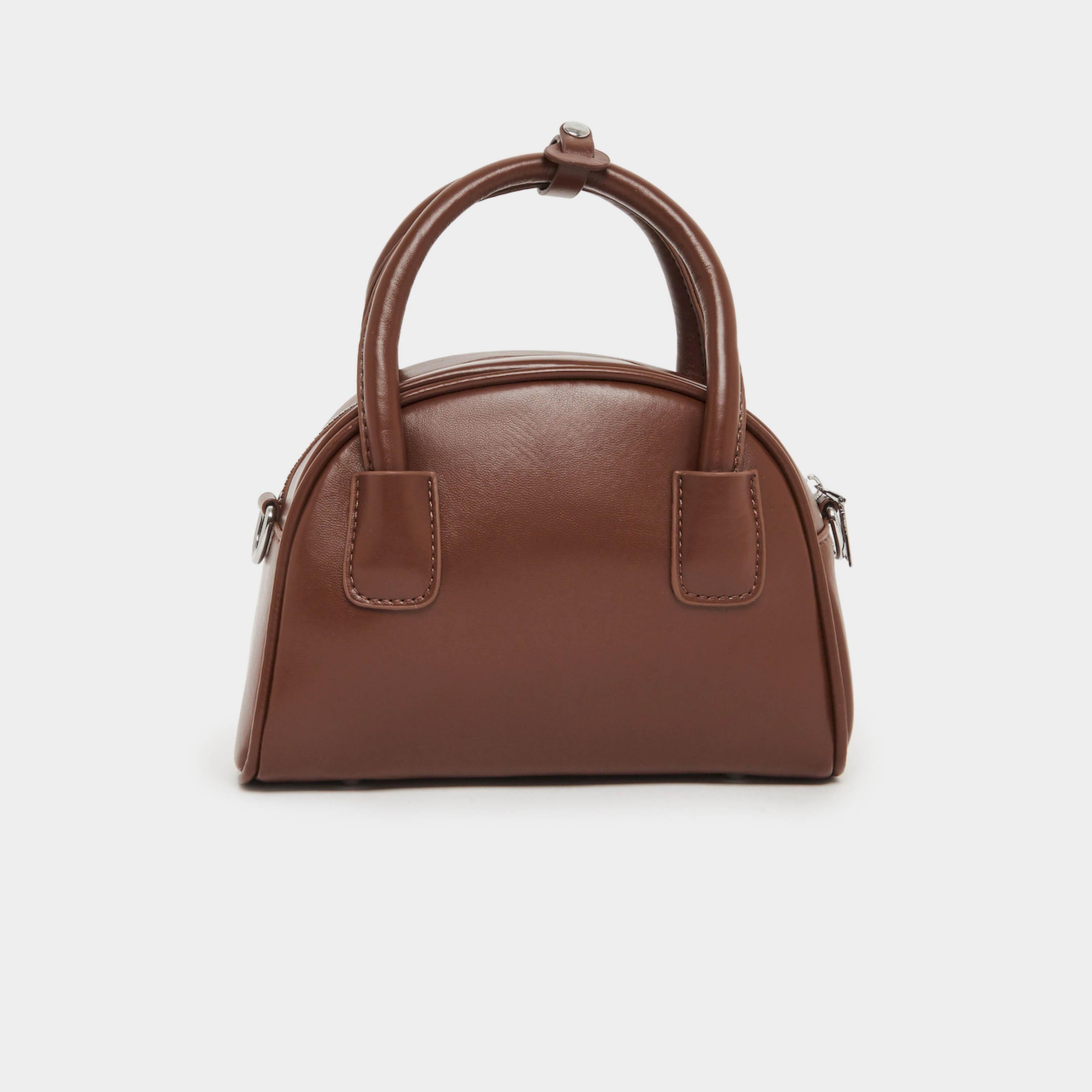 Styli Coffee Brown Woven Baguette Bag with Charm-women-bagsandwallets-handbags-image-2