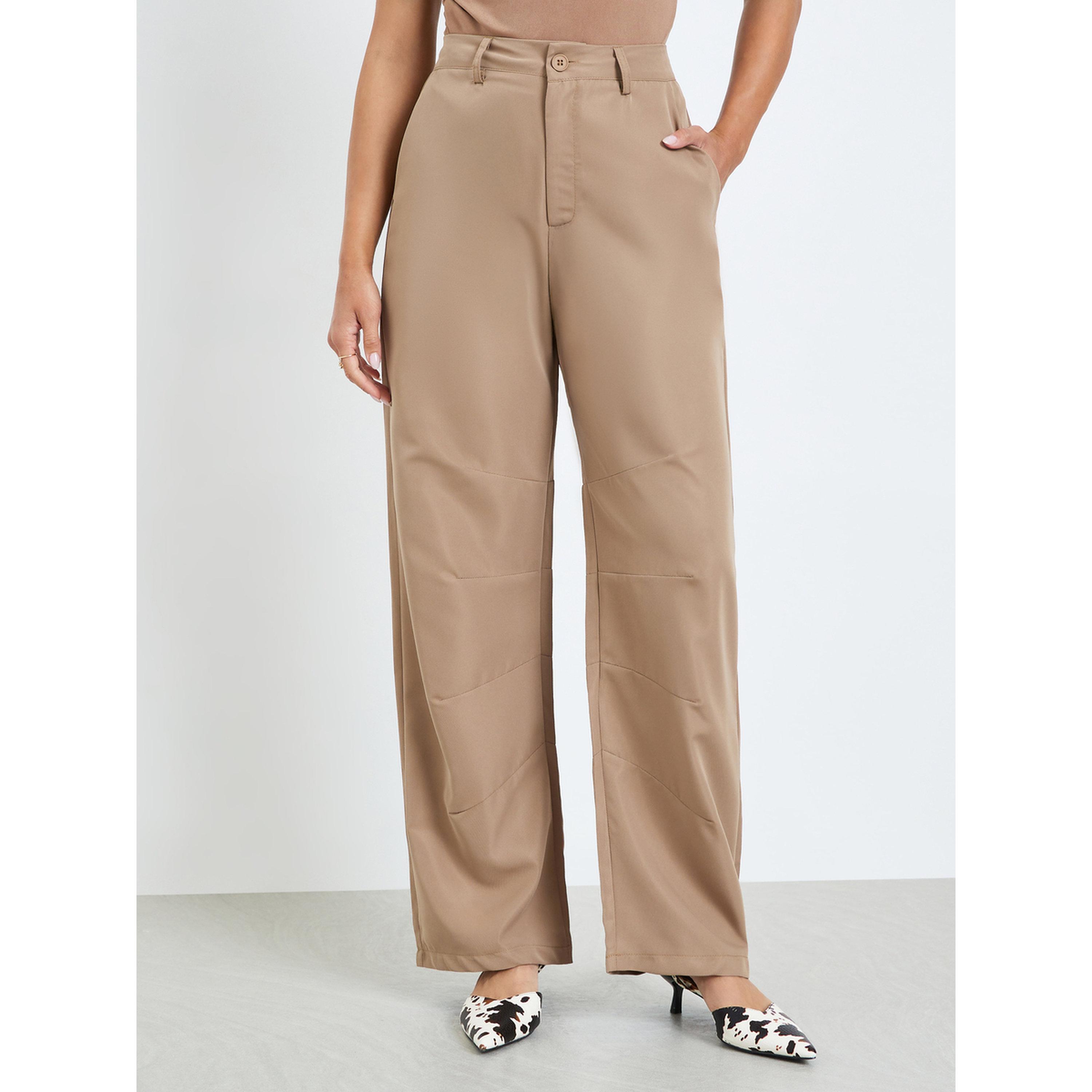بنطال بأرجل واسعة وتصميم ألواح-women-clothing-bottoms-trousers-image-1