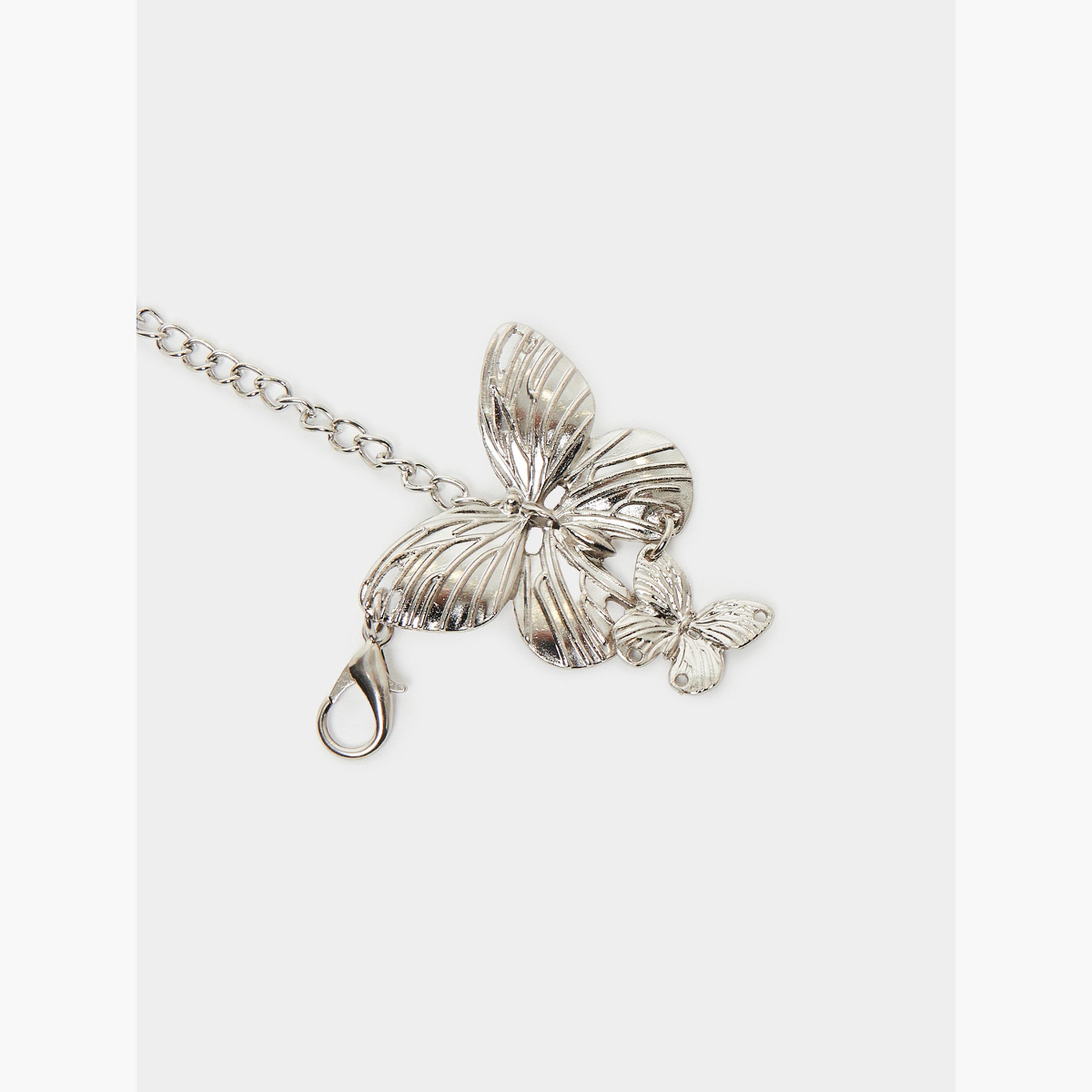 Styli Women Silver Butterfly Chain Belt-women-clothingaccessories-belts-image-3