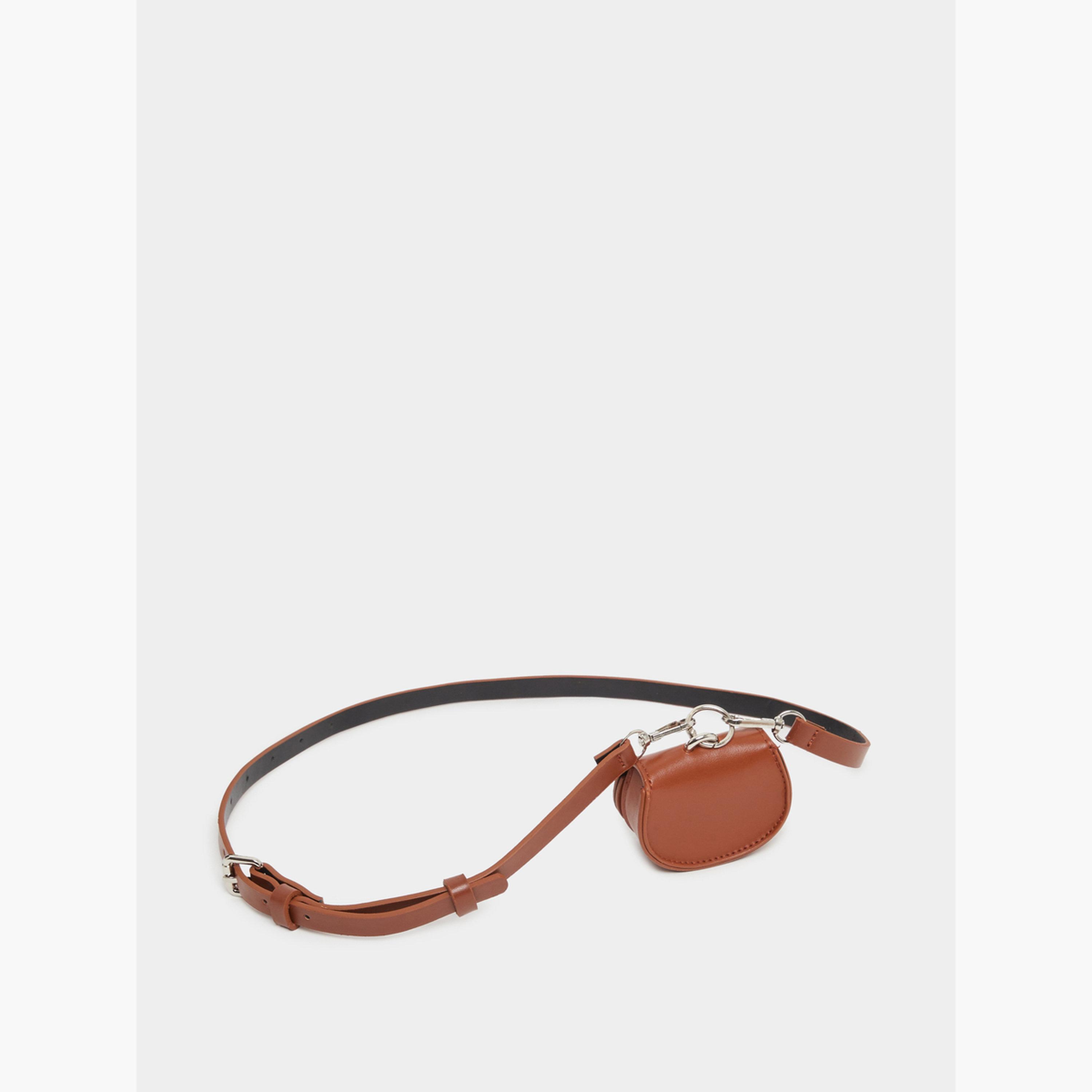 Styli Women Brown Faux Leather Belt with Pouch-women-clothingaccessories-belts-image-1