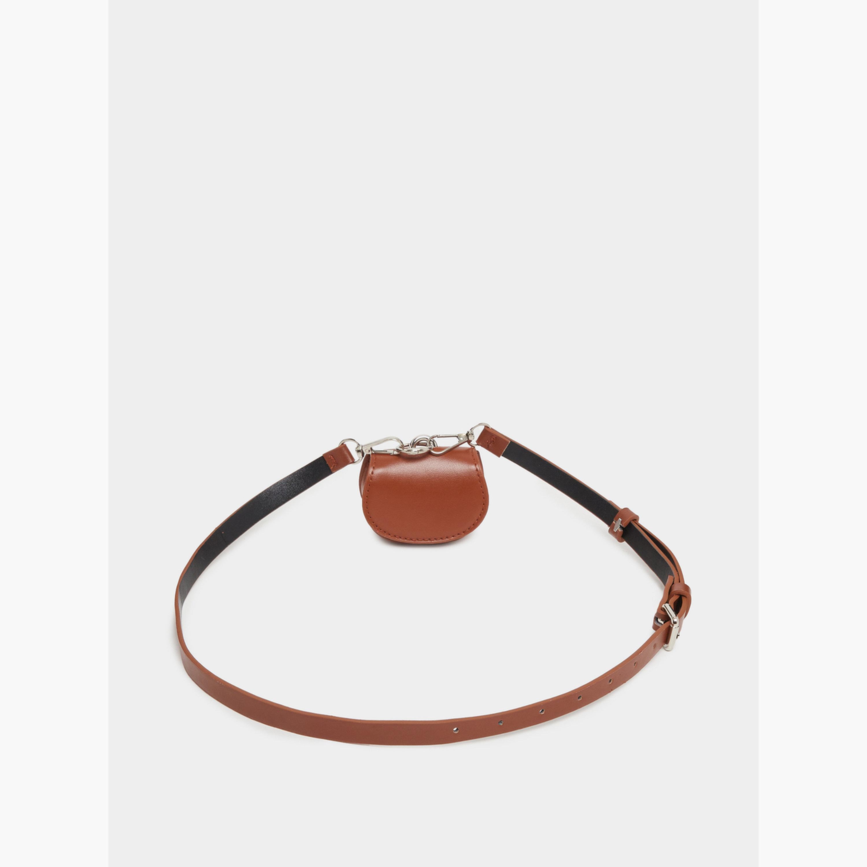 Styli Women Brown Faux Leather Belt with Pouch-women-clothingaccessories-belts-image-3