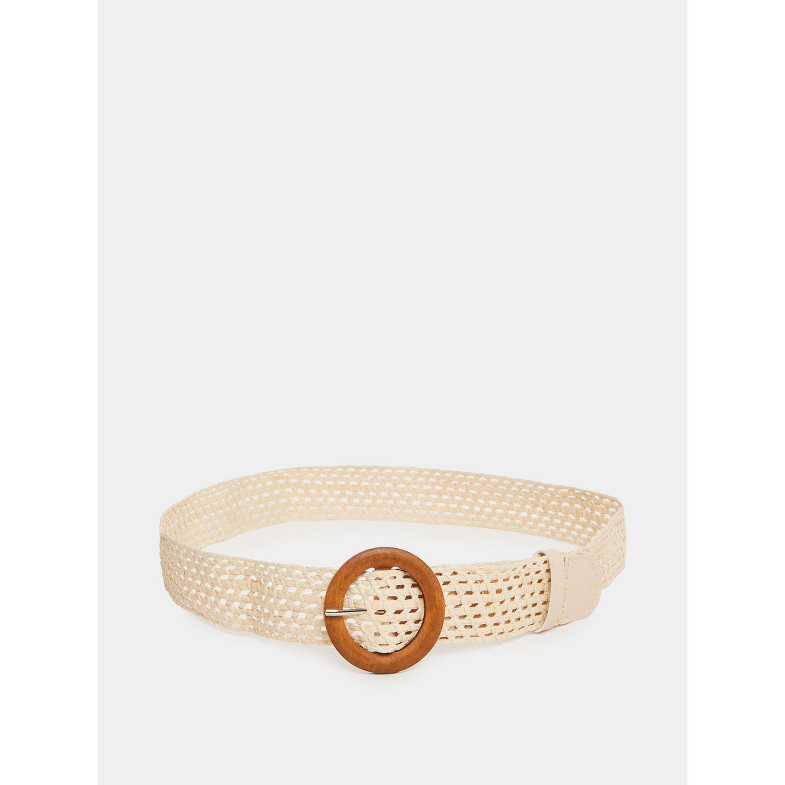 حزام منسوج مع إبزيم خشبي-women-clothingaccessories-belts-image-1