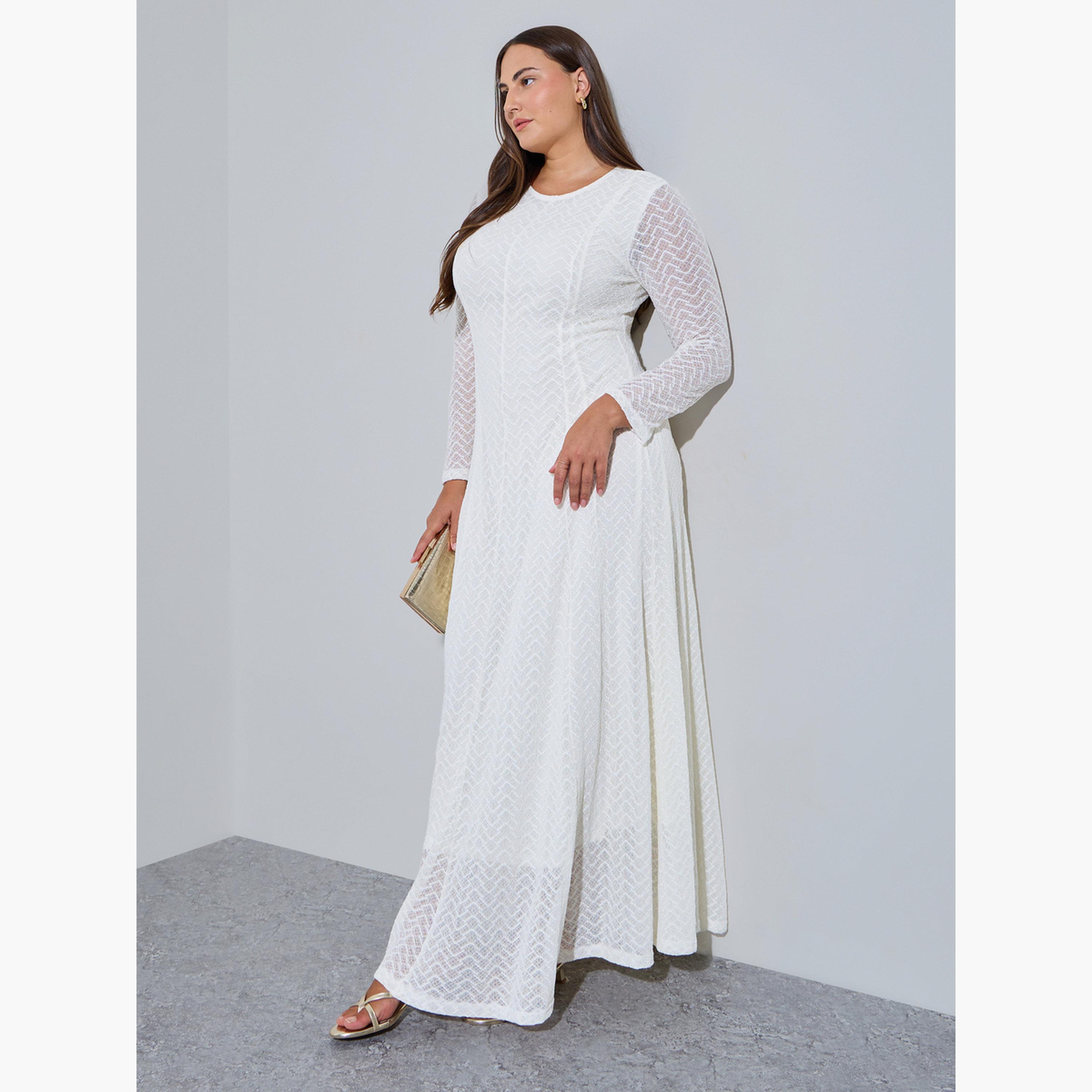 Styli Plus Size White Lace Insert A-Line Maxi Dress-women-clothing-dresses-image-3