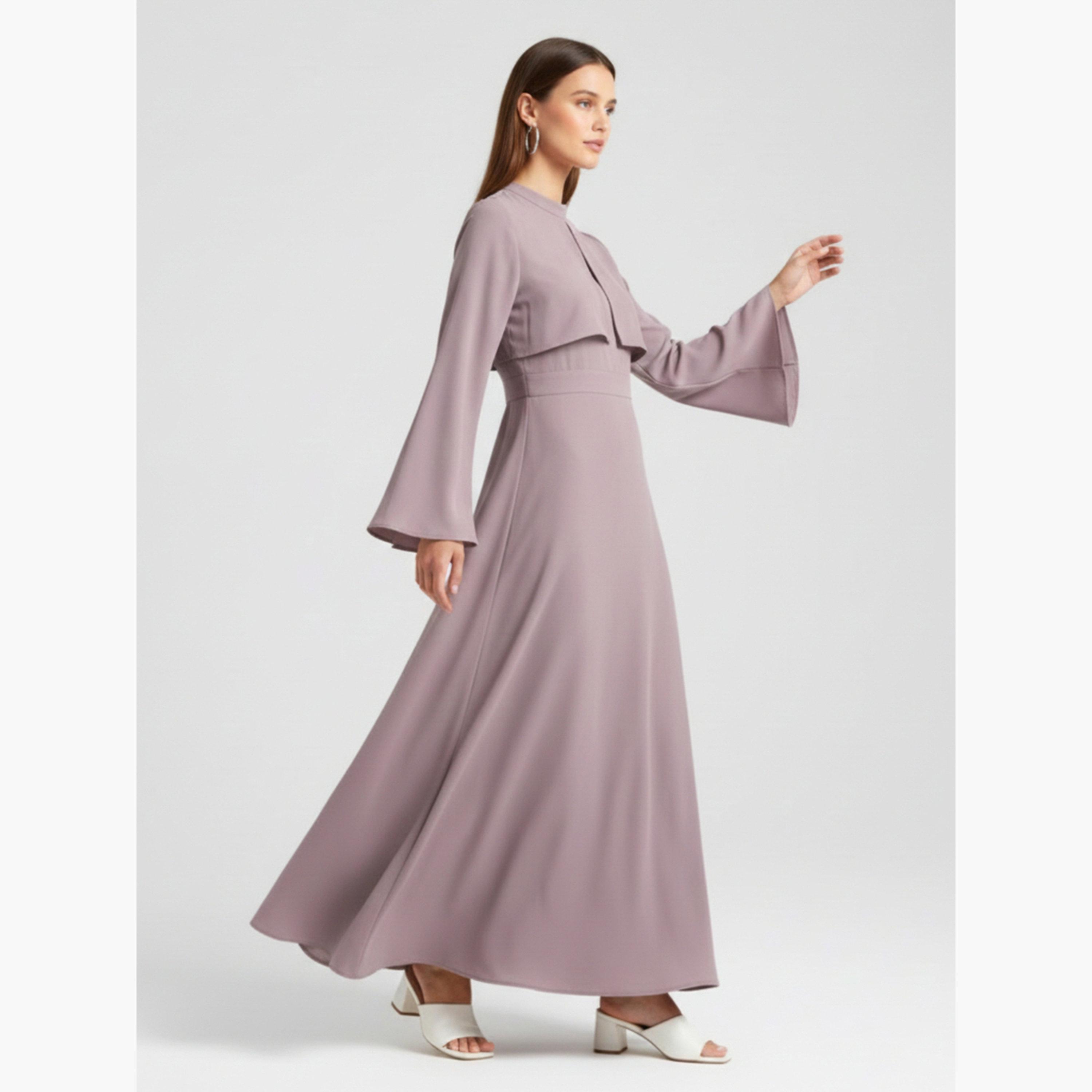 فستان طويل بأكمام جرس للنساء-women-clothing-dresses-image-2