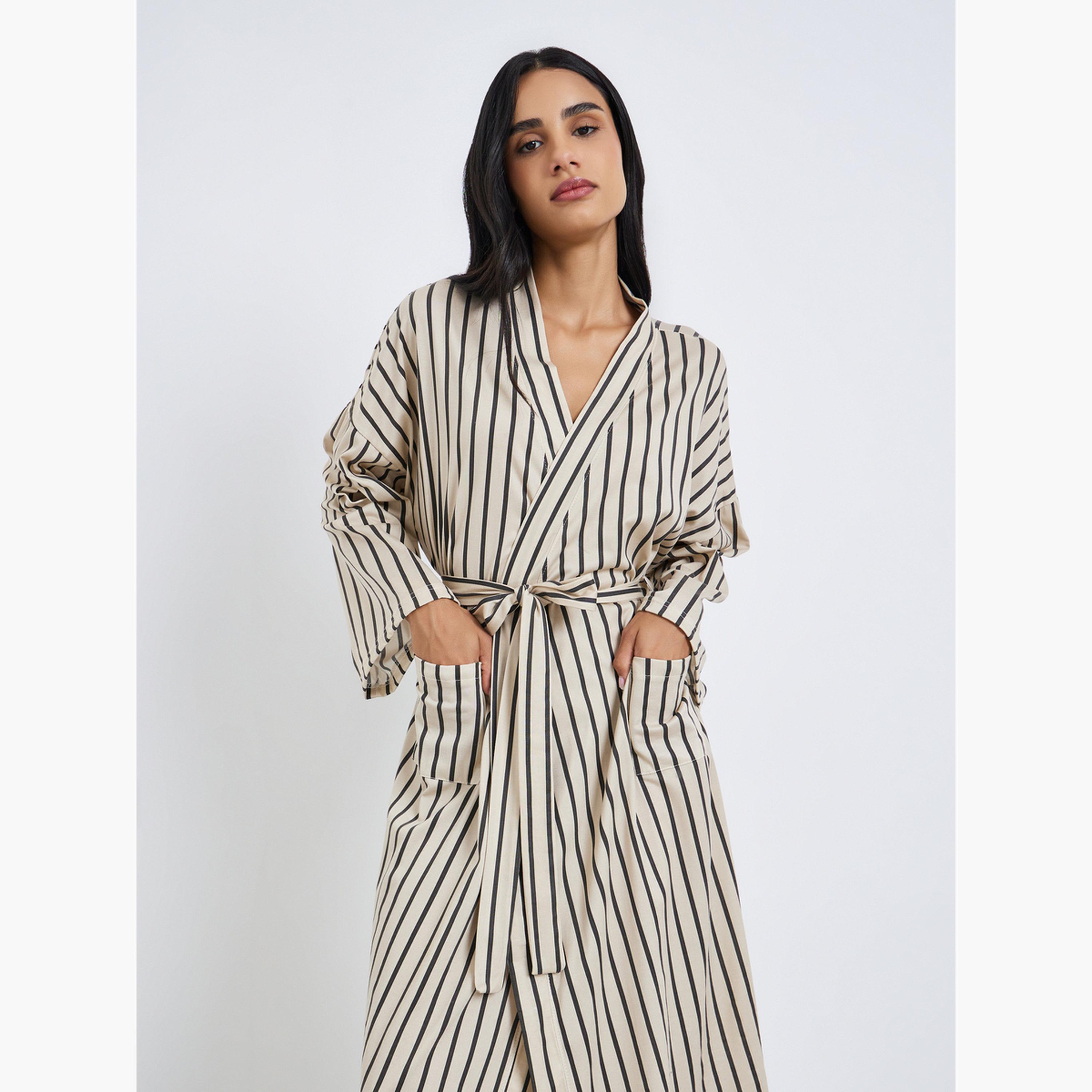روب مخطط بأكمام طويلة-women-clothing-nightwear-robes-image-2