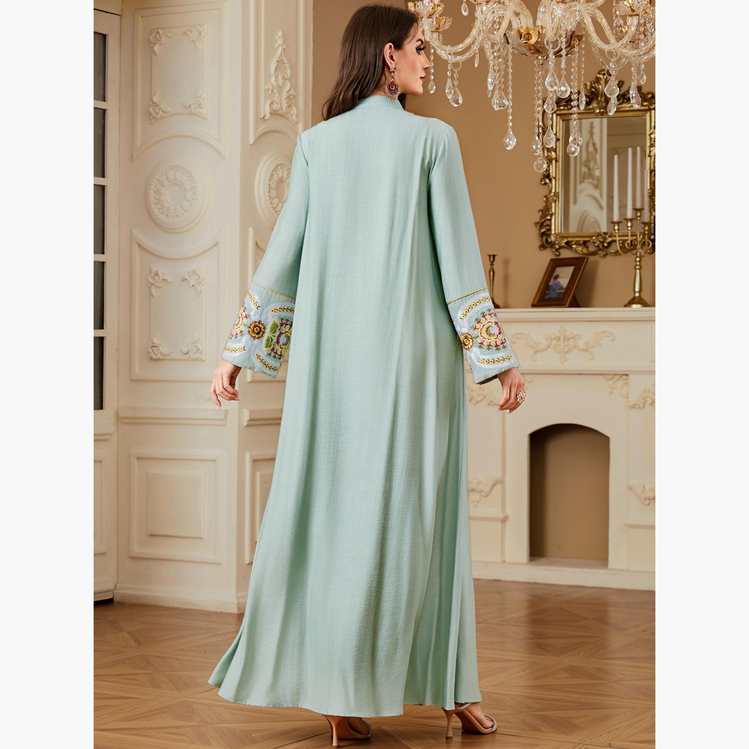 Take Two Women Embellished Detail Long Sleeve Jalabiya-women-arabicclothing-jalabiyas-image-4