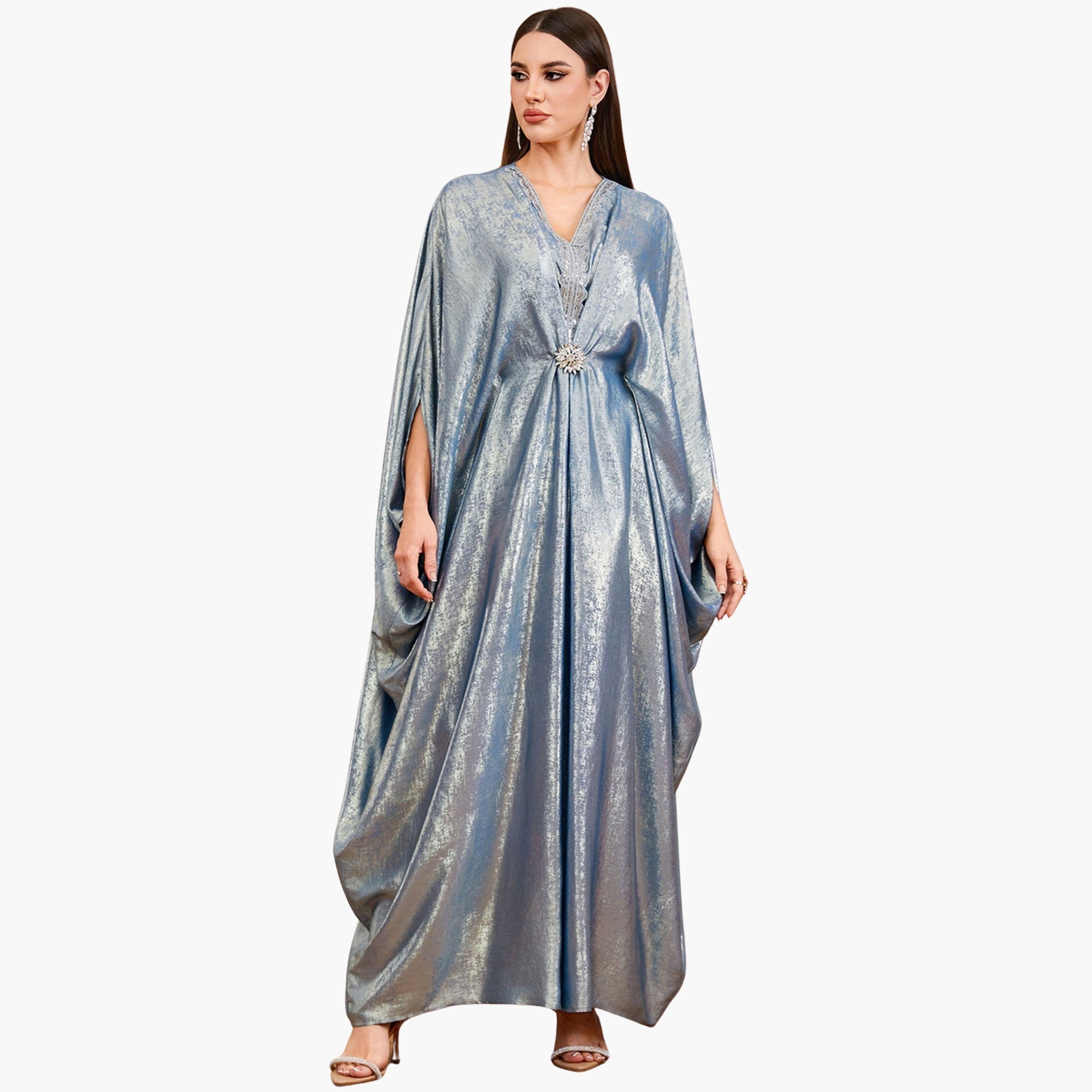 Take Two Women Sequin Detail Batwing Sleeve Kaftan-women-arabicclothing-kaftan-image-1