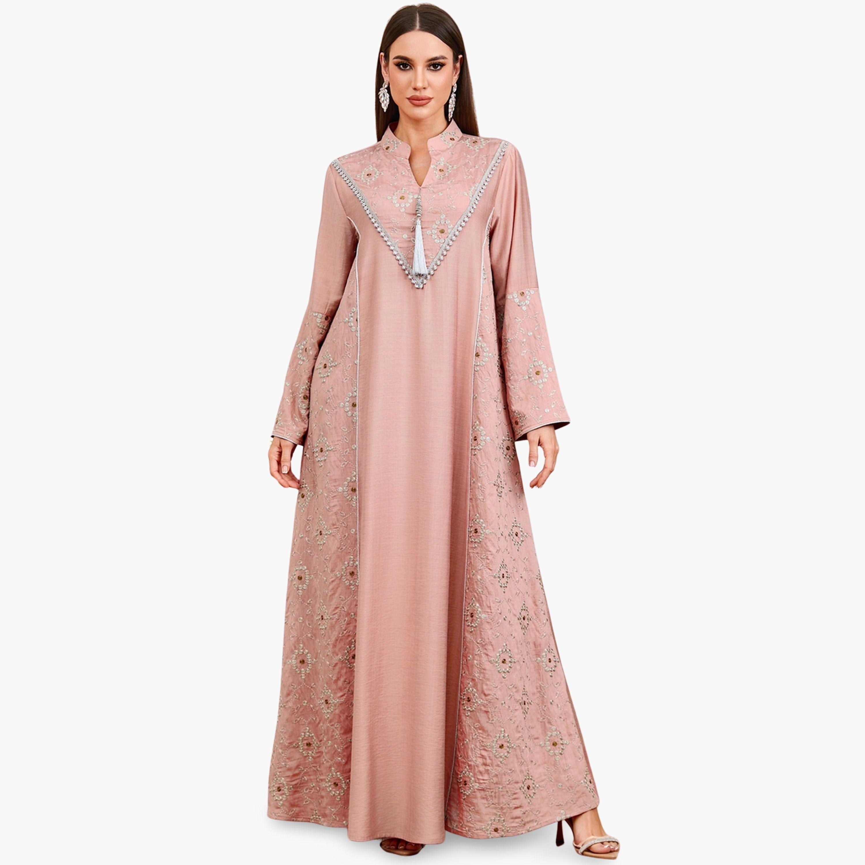 Take Two Women Tassel Sequin Embellished Jalabiya-women-arabicclothing-jalabiyas-image-1