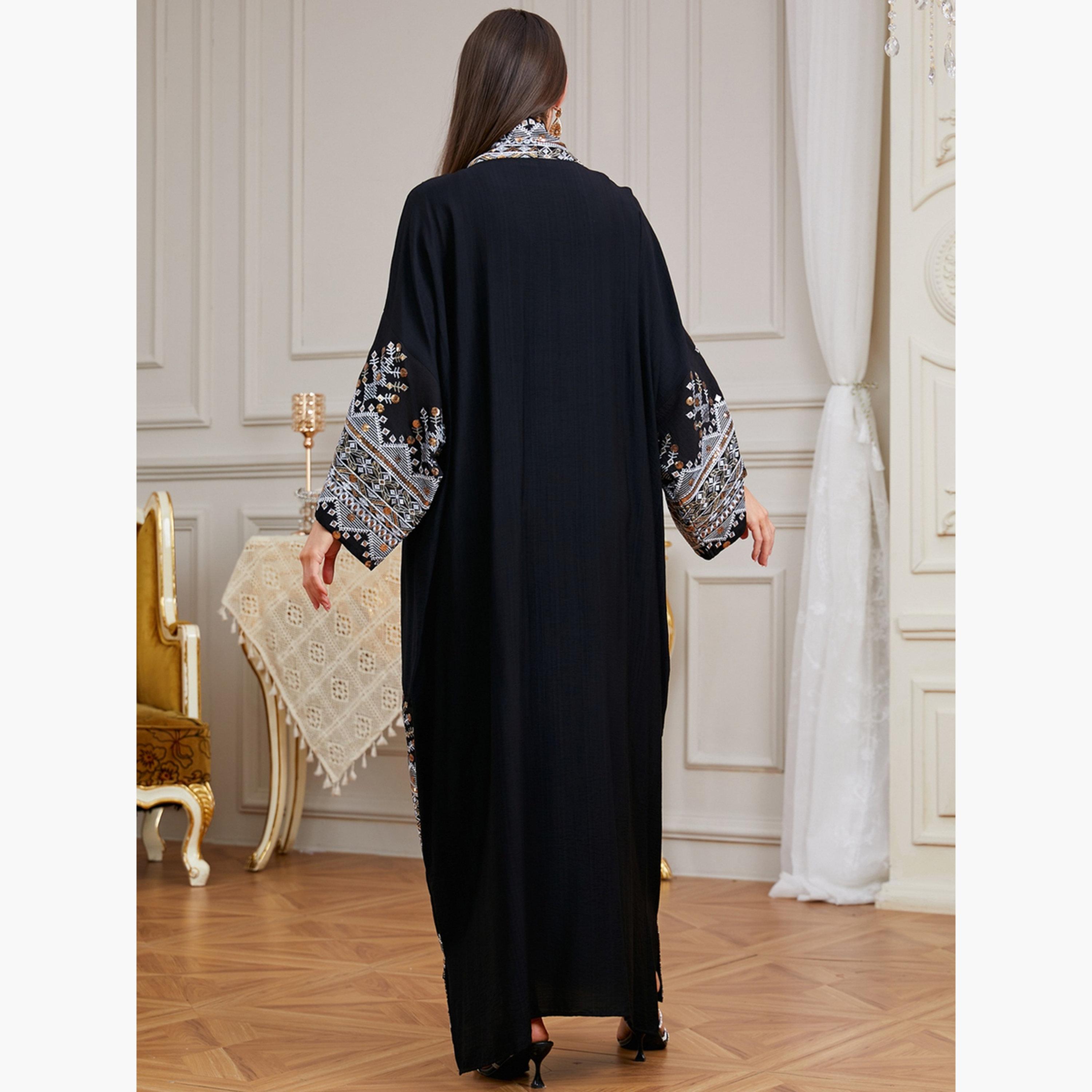 Take Two Women Sequin Patch Detail Long Sleeve Jalabiya-women-arabicclothing-jalabiyas-image-4