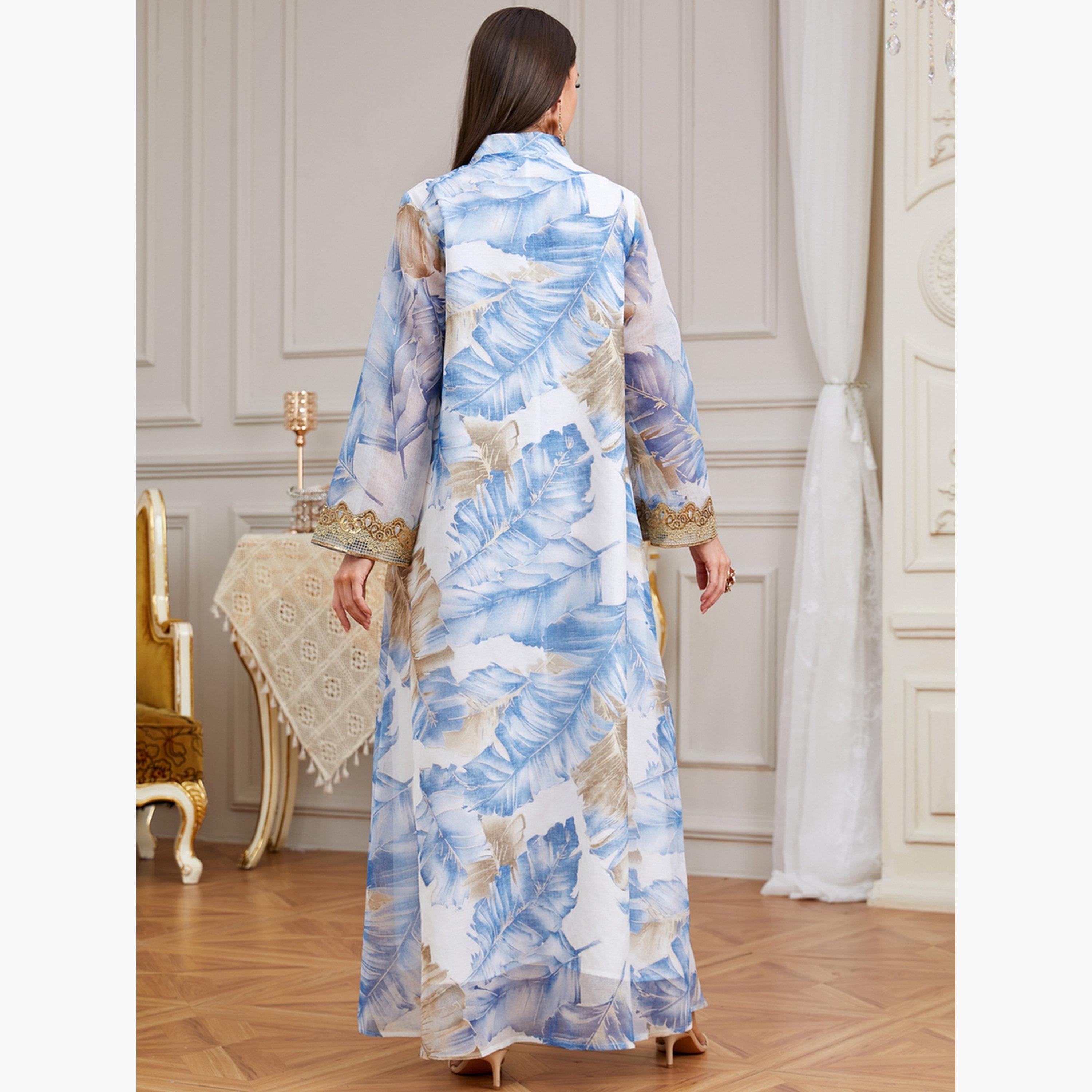 جلابية بتفاصيل رقعة ترتر وطبعة زهور-women-arabicclothing-jalabiyas-image-3