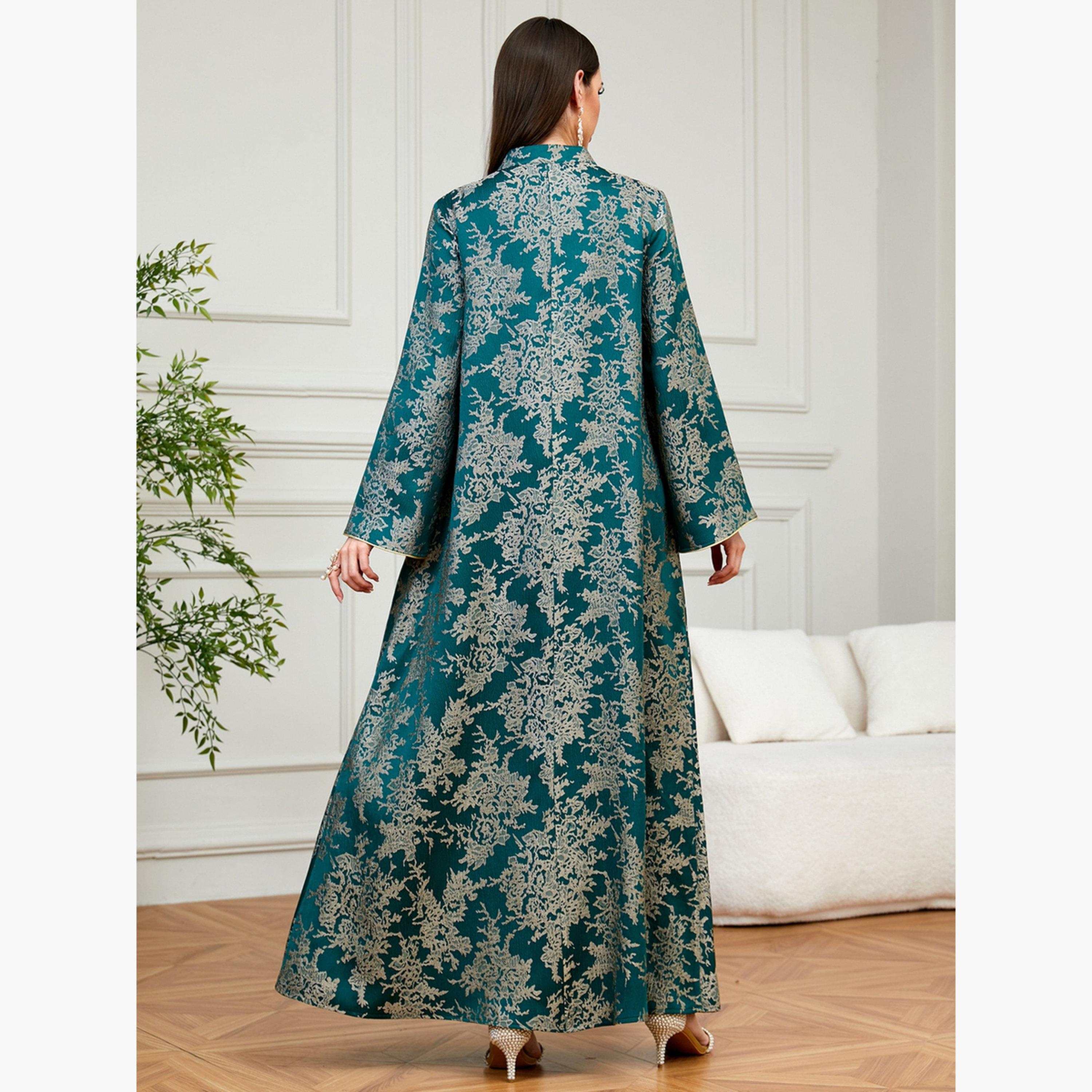 Take Two Women Texture Fabric Embellished Detail Jalabiya-women-arabicclothing-jalabiyas-image-4