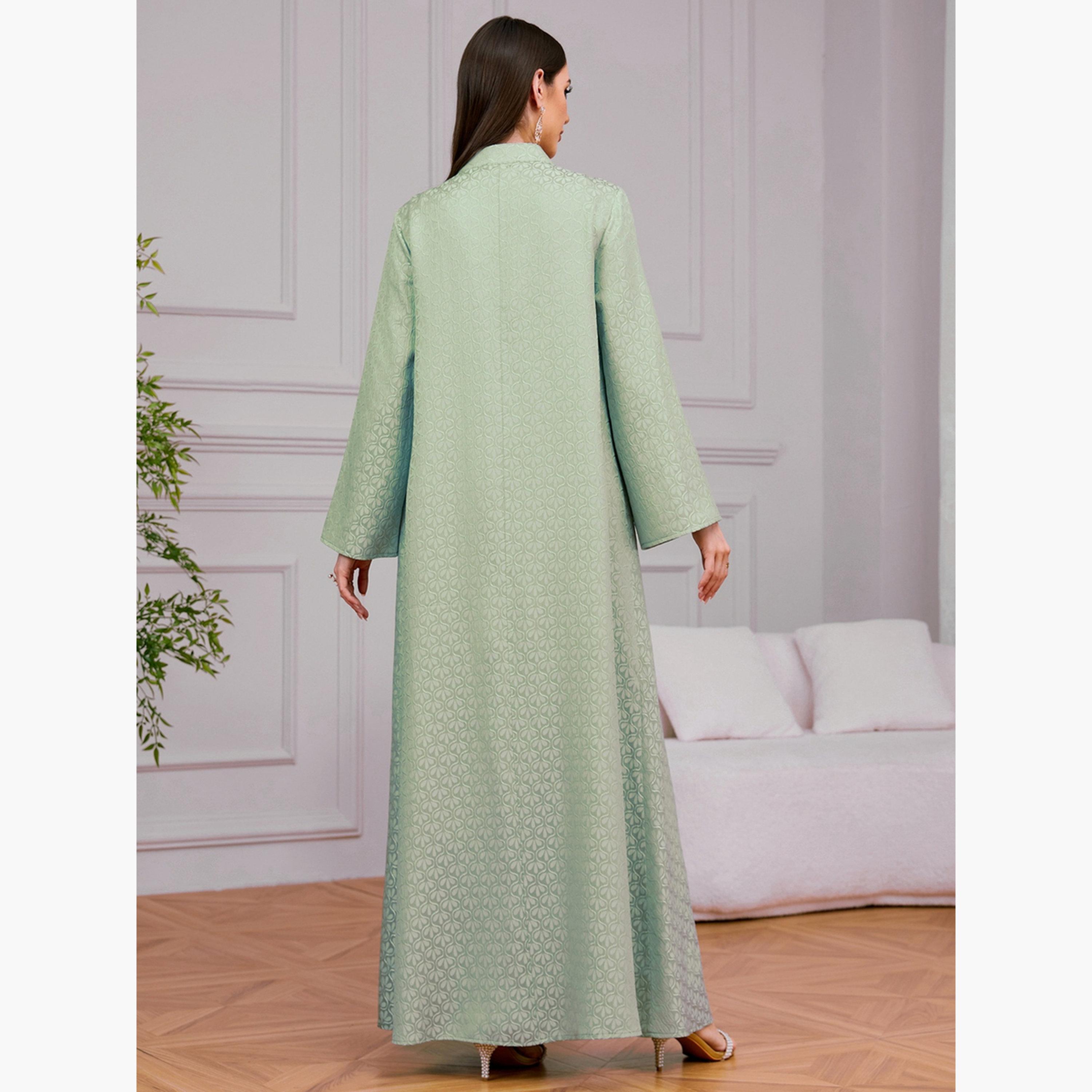 Take Two Women Texture Fabric Embellished Detail Jalabiya-women-arabicclothing-jalabiyas-image-4